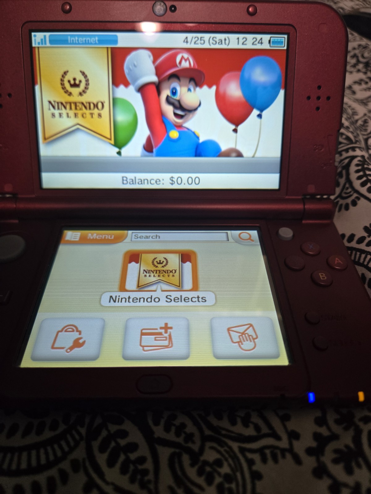 Dual IPS New Nintendo 3DS XL LL Metallic Red Console US MOTHERBOARD GREAT COND