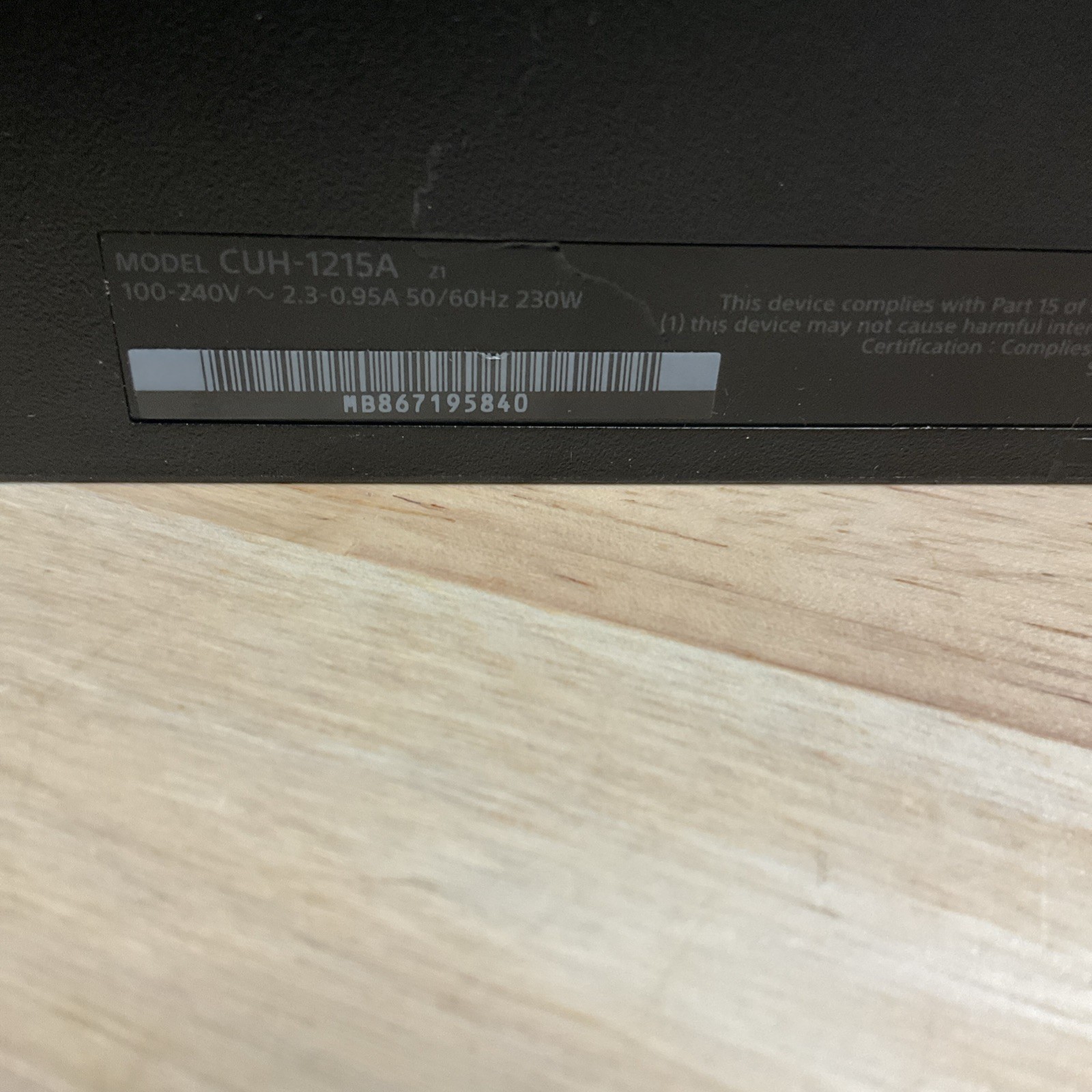 Sony Original PlayStation 4 500GB Console Only CUH-1215A Tested –