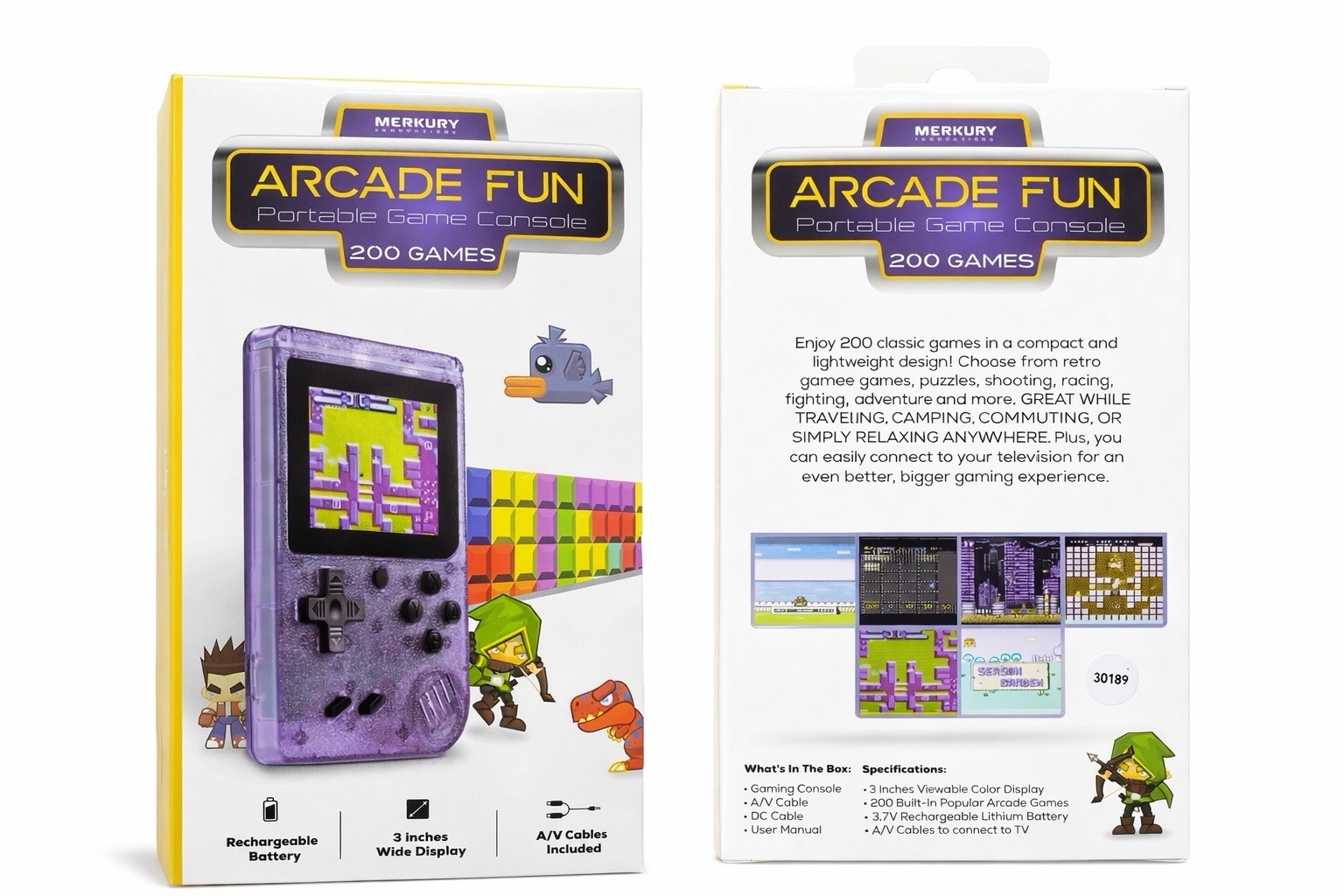 New Mini Retro Video Game Console 200 Games Portable Handheld Kids Game Console