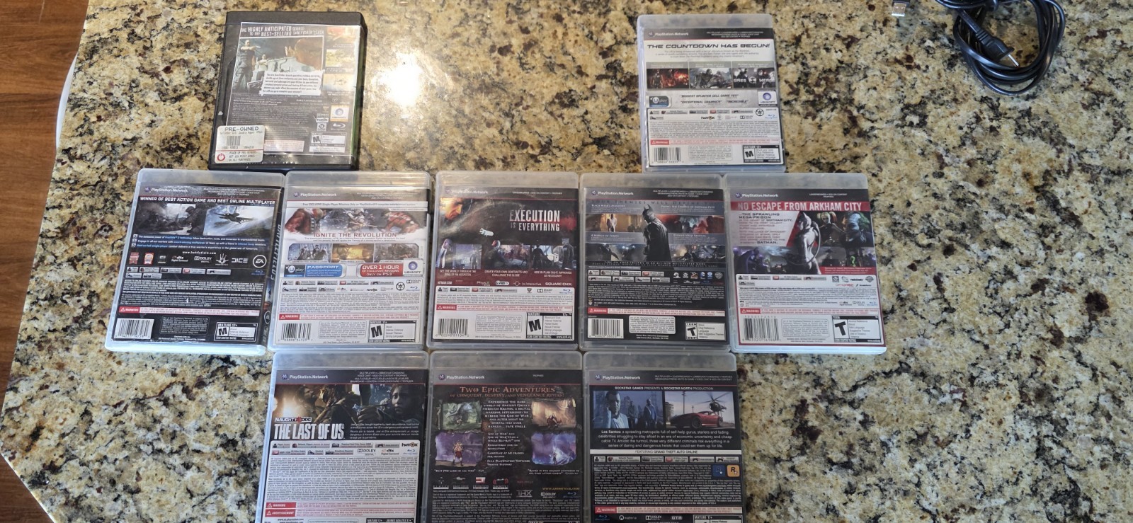 GoW Collection* GTA5* Sony PS3 SuperSlim 500GB Console, OEM Controller 10 Games