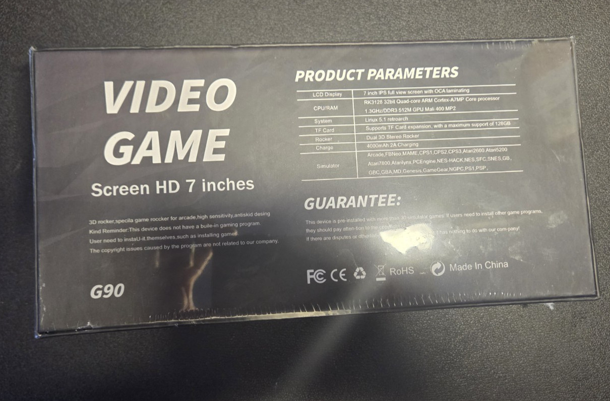 7-inch Full HD IPS Screen Linux Retro Handheld TV Video Game Console G90 64GB