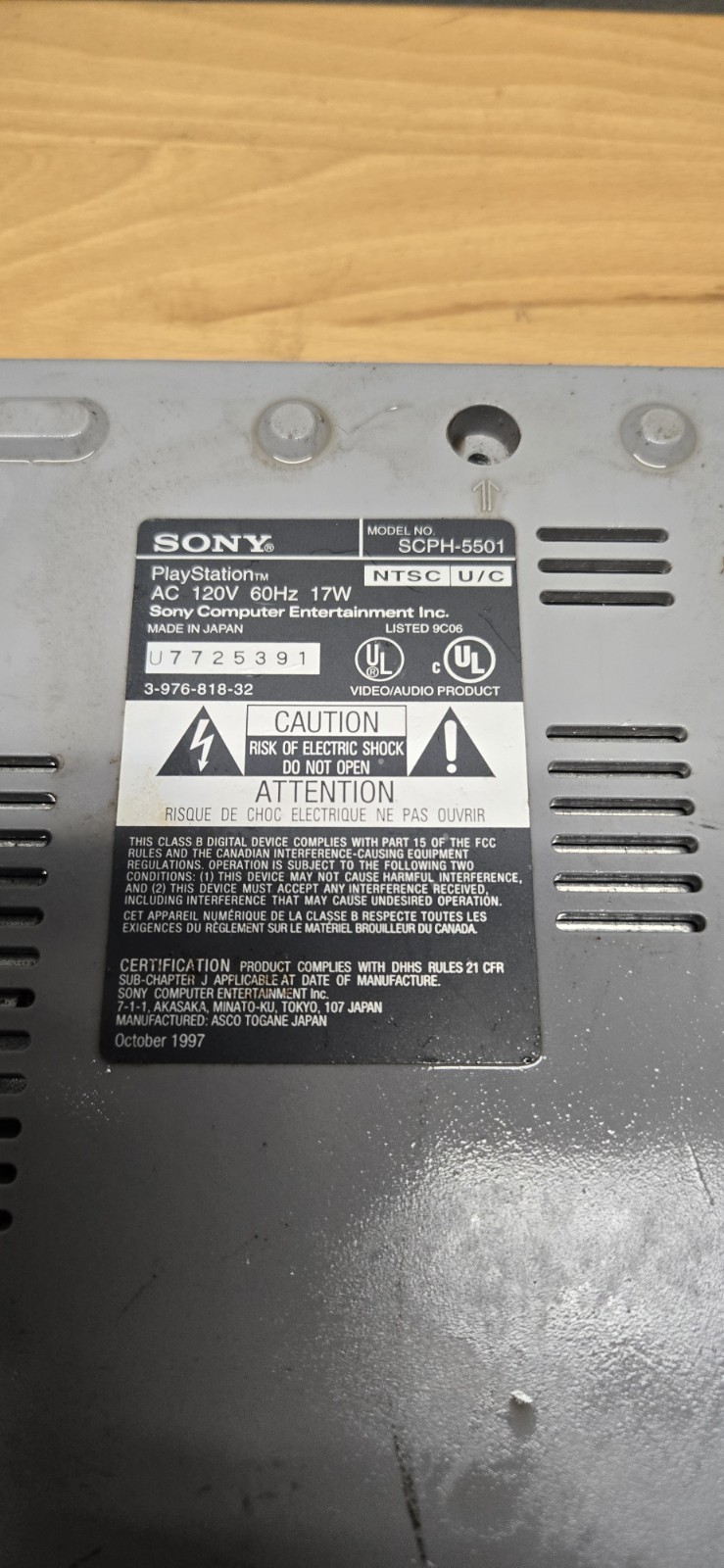 Sony PlayStation 1 PS1 Console Gaming System Only – Parts Only Condition Unknown