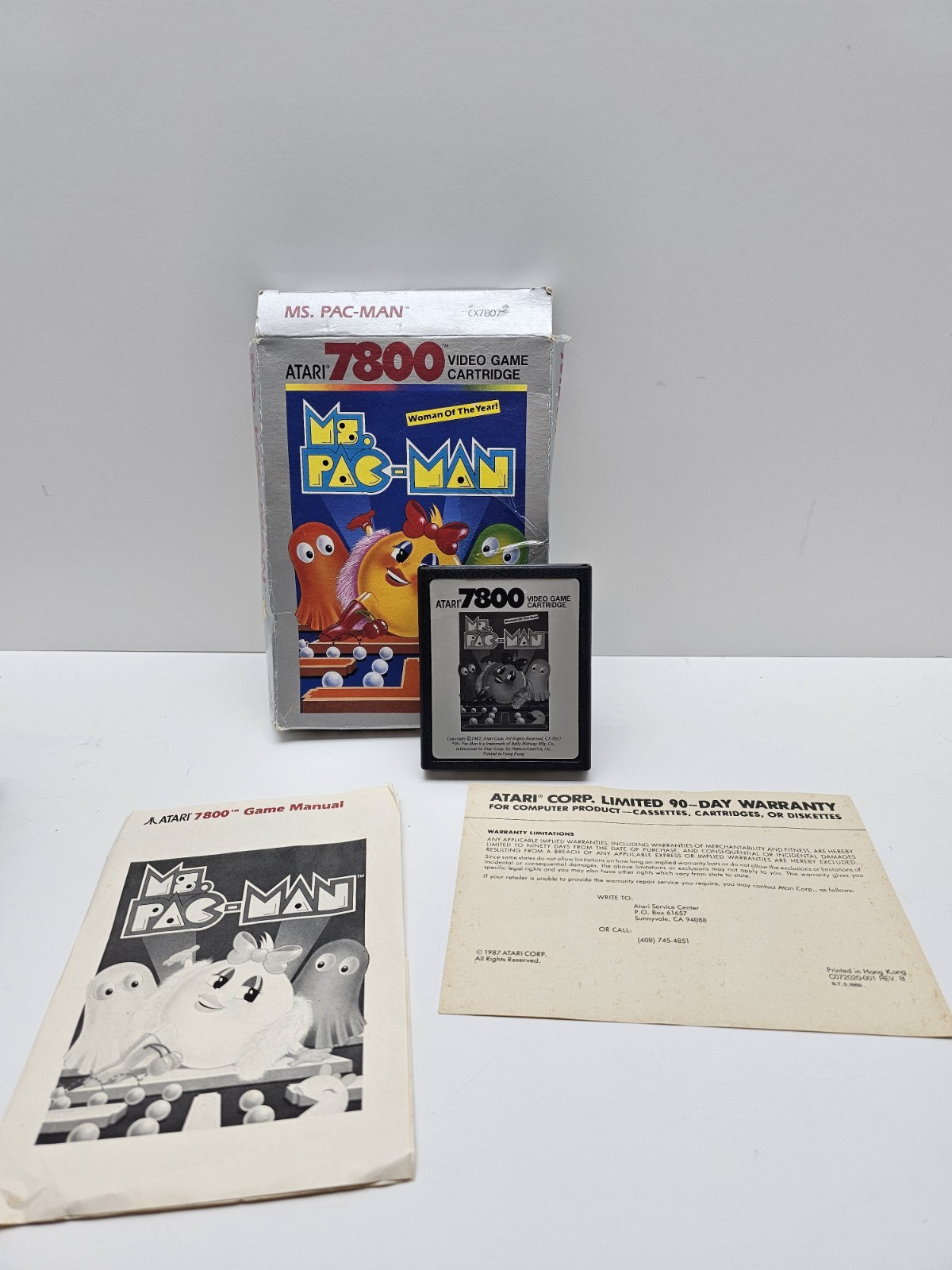 Atari 7800 Video Game Console w/ 2 Controllers And 5 Games *Read Description*