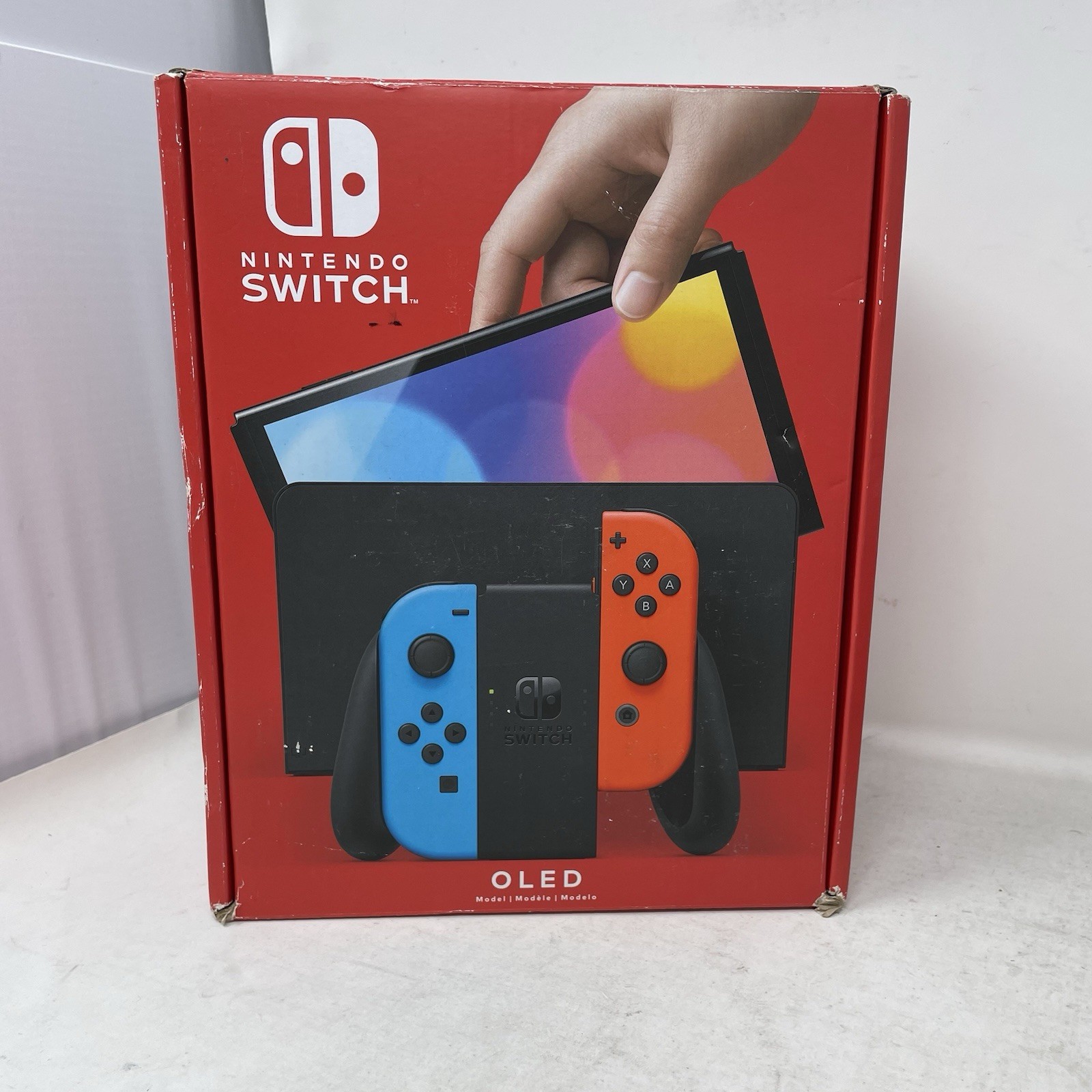 Nintendo Switch OLED Model HEG-001 Handheld Console – 64GB – Red & Blue