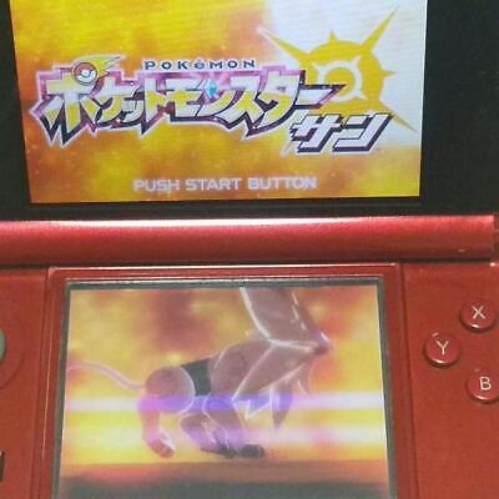 Nintendo 3DS Red Console & Pokemon X Y Sun Moon Omega Ruby Alpha Sapphire w/case
