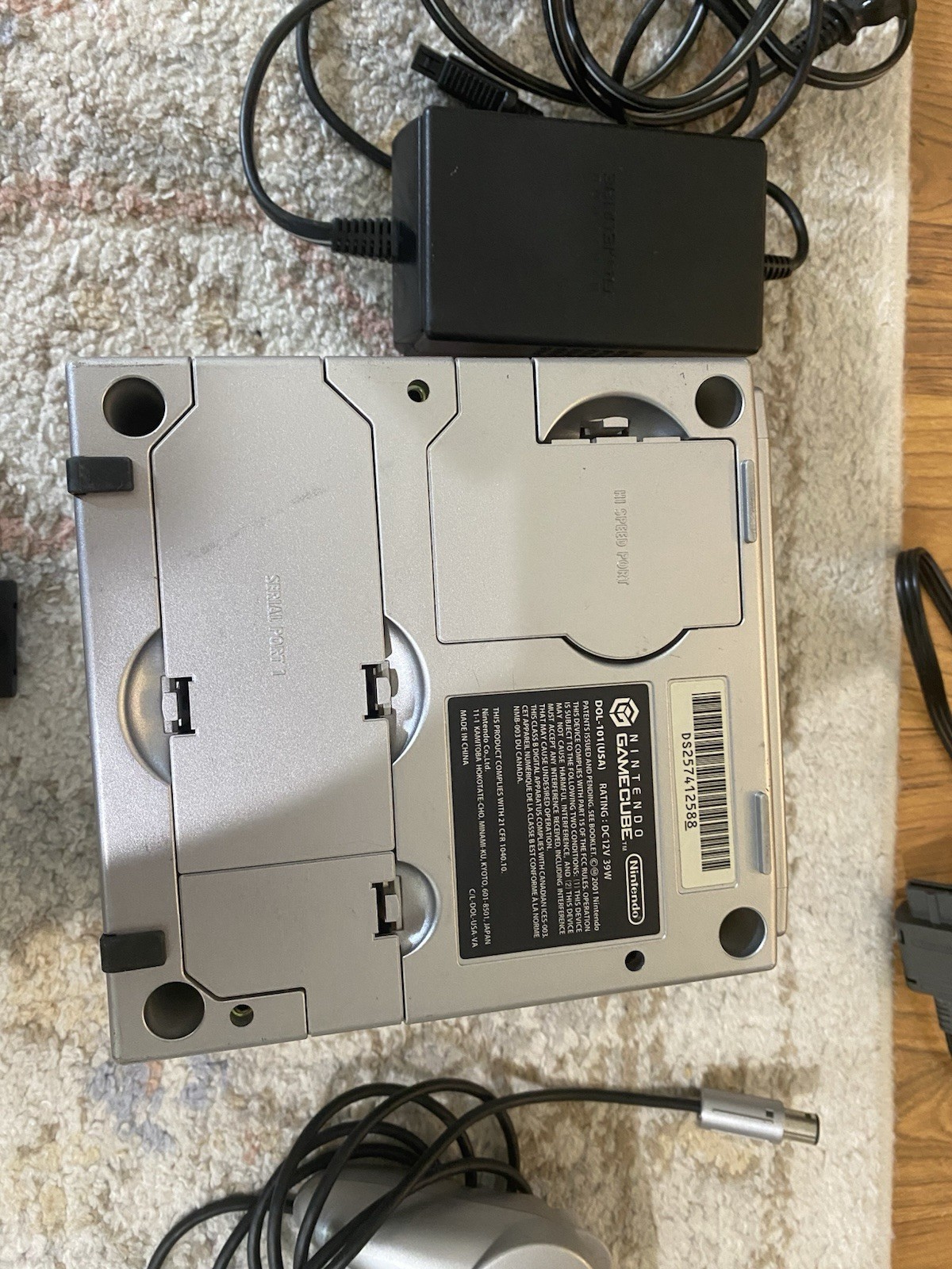 Nintendo GameCube Platinum Console OEM Controller AV Power 128MB Memory Card
