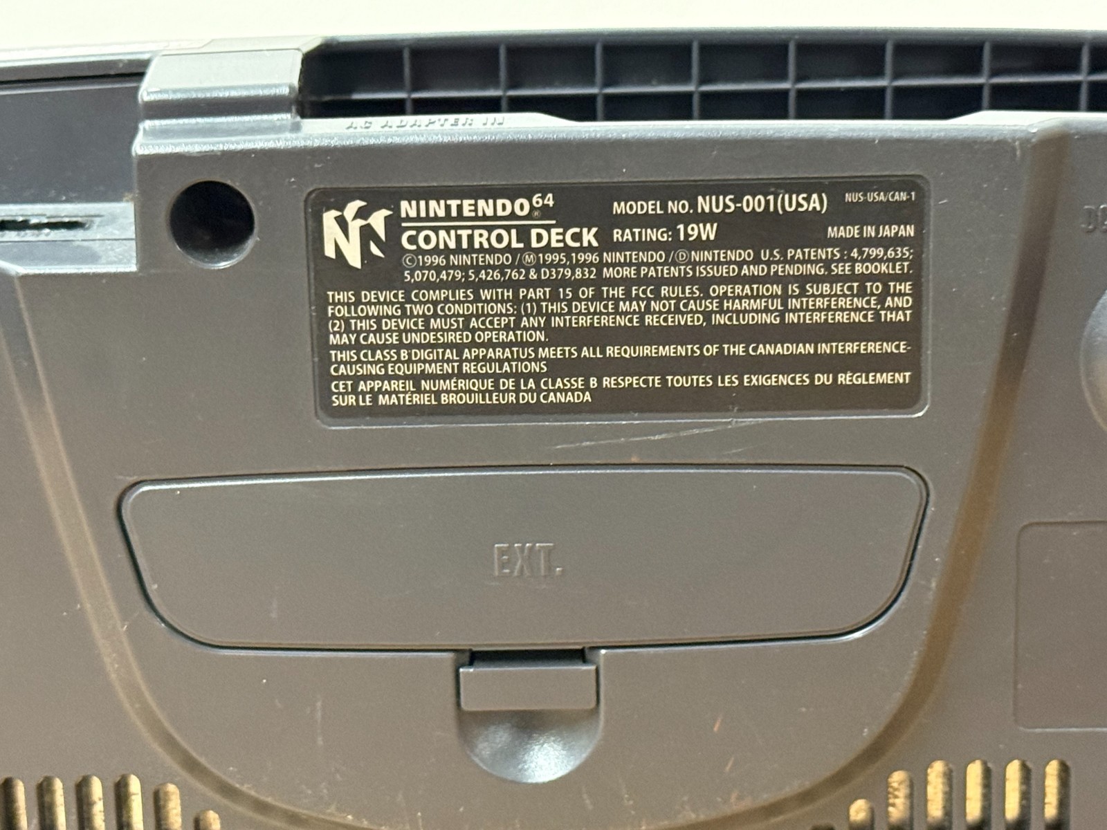 Nintendo 64 N64 Console Power Cable Controller NUS-001 Console Tested Working