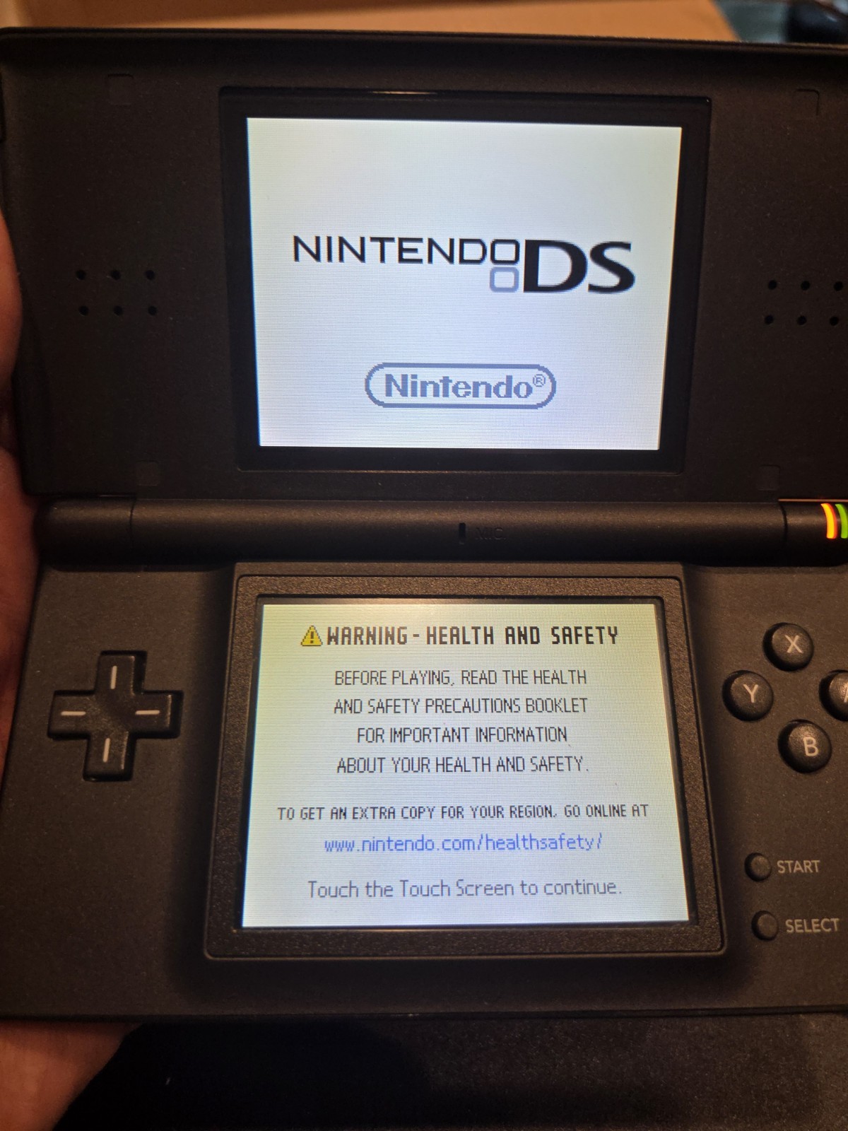 Nintendo DS Lite USG-001 (JPN) Black Handheld Console w/ Stylus Pixel Damage