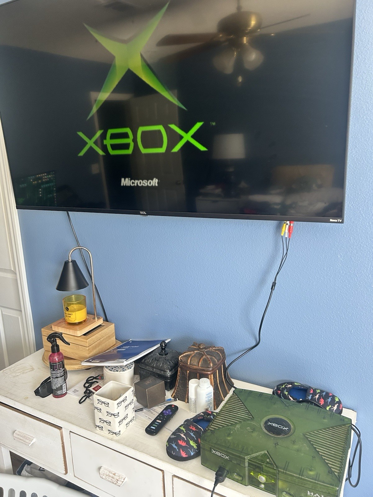 Microsoft Xbox Halo Edition Home Console Green Black Component RCA