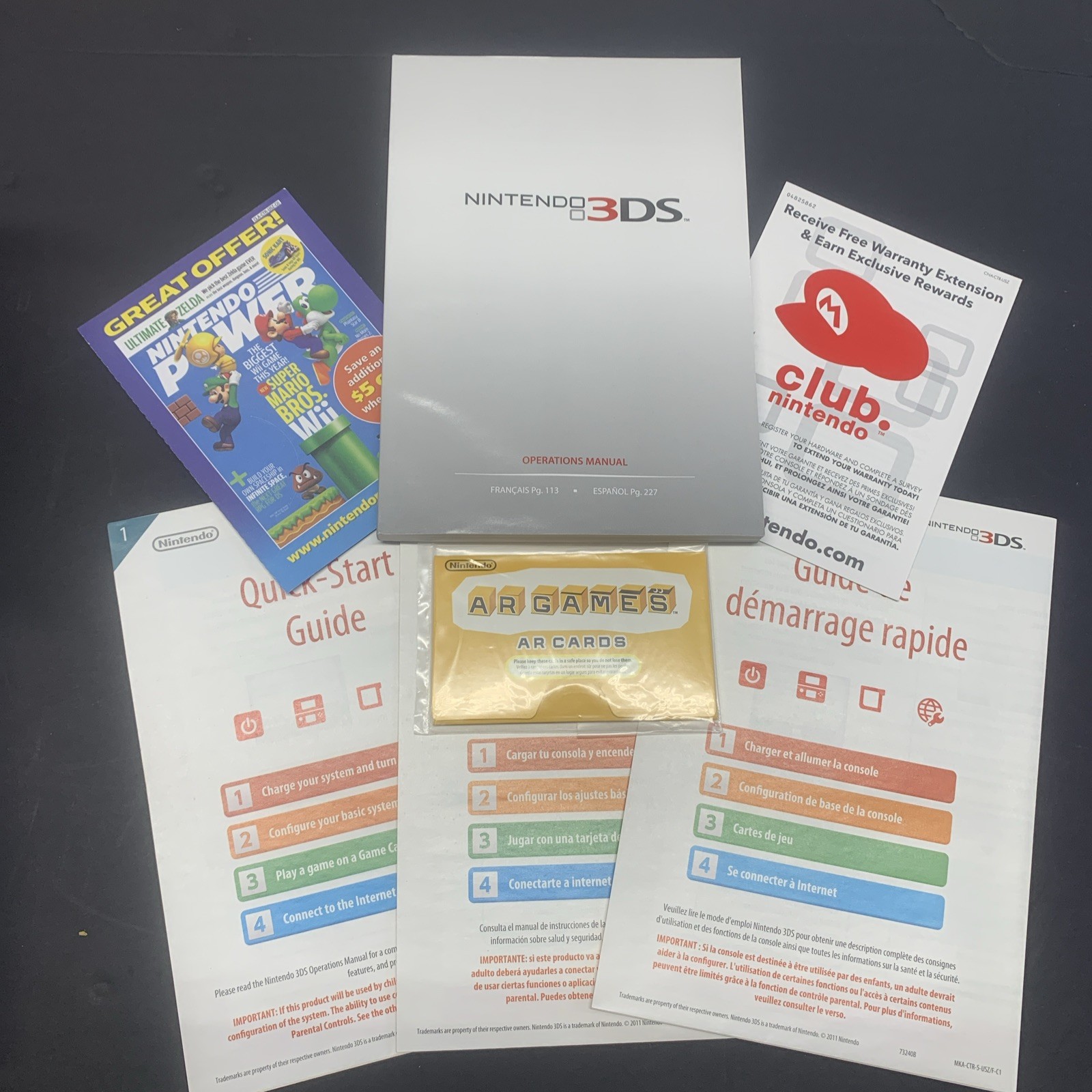 Nintendo 3DS Aqua Blue Console Complete In Box CIB CTR-001 Canadian Release OEM