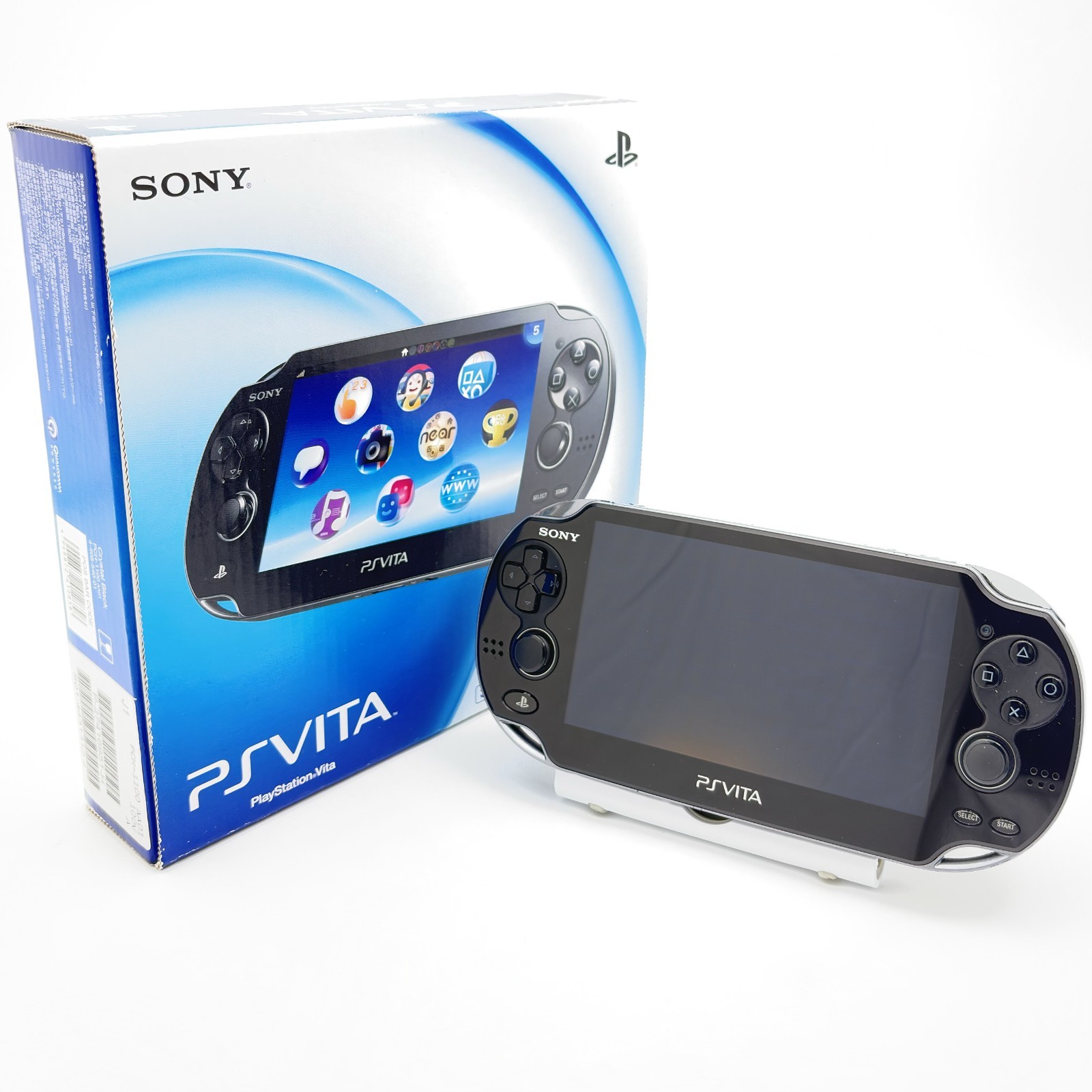 Sony PS Vita PCH-1100 Crystal Black 3G/Wi-Fi Model Console OLED Boxed From Japan