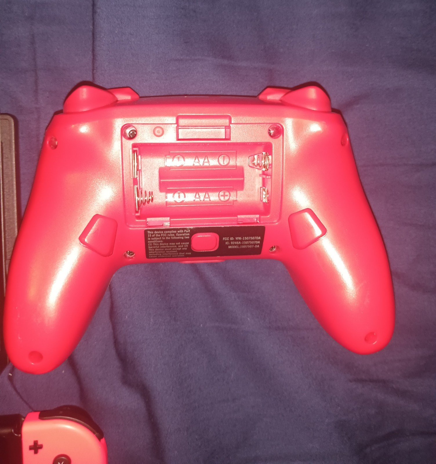 Nintendo Switch console with dock and two controllers