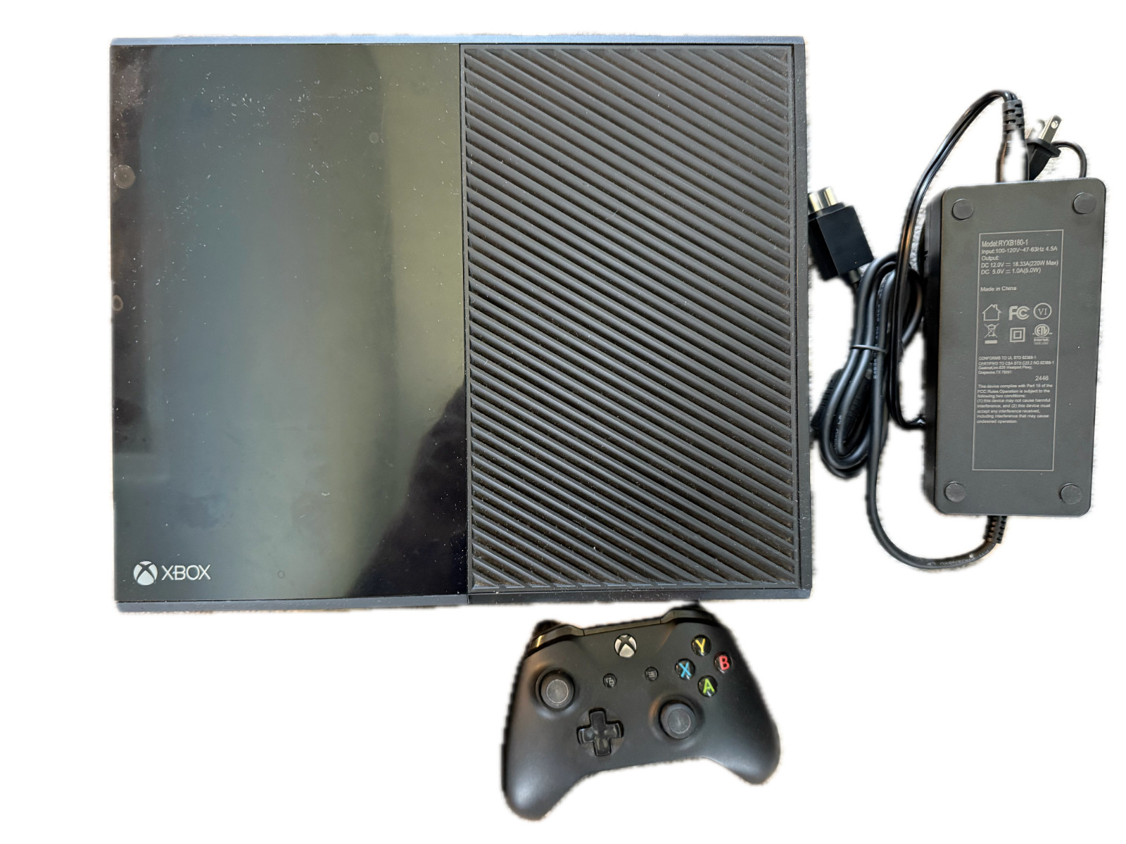 XBox One Console – 2 controllers, headset, power brick/cord, 12 games