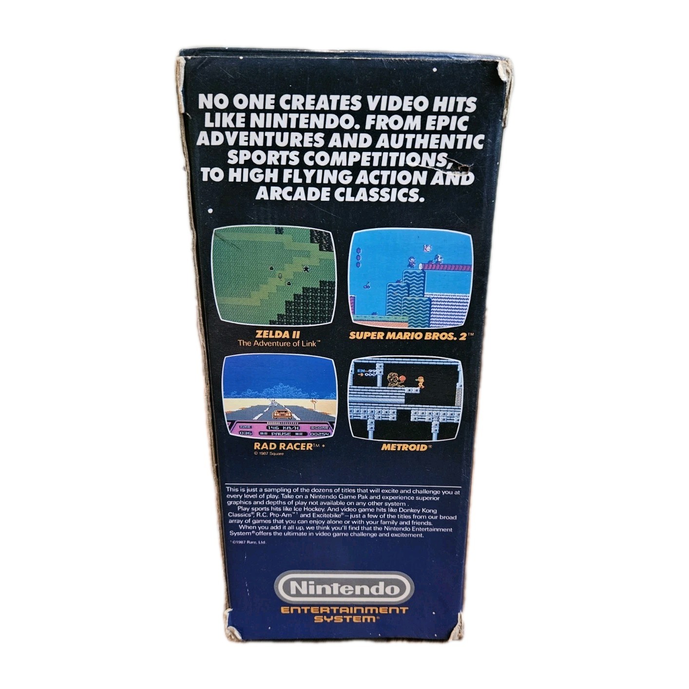 1985 Nintendo Entertainment System NES-001 w/ 2 Controllers + Ninja Turtle Game