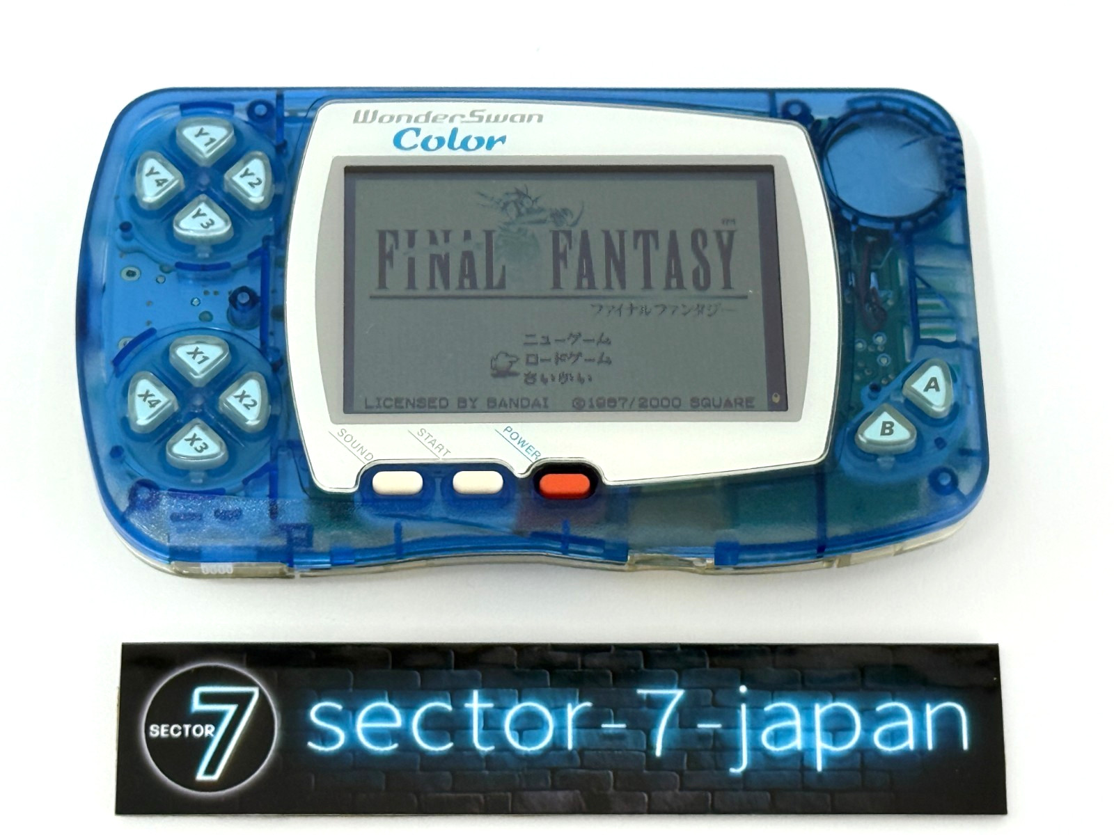 Bandai WonderSwan Color Clear Blue WSC-001 Tested Working Good Condition From JP
