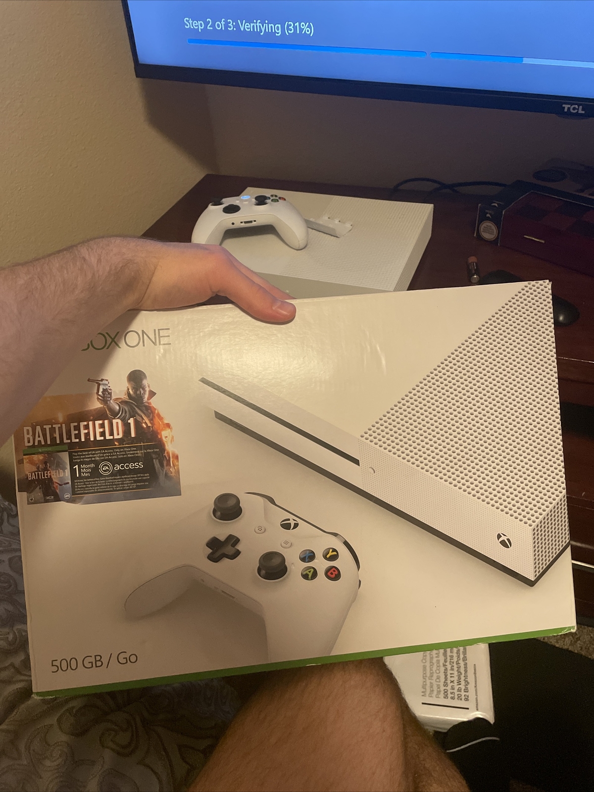 Microsoft Xbox One S 500GB Video Game Console – White (ZQ9-00001)