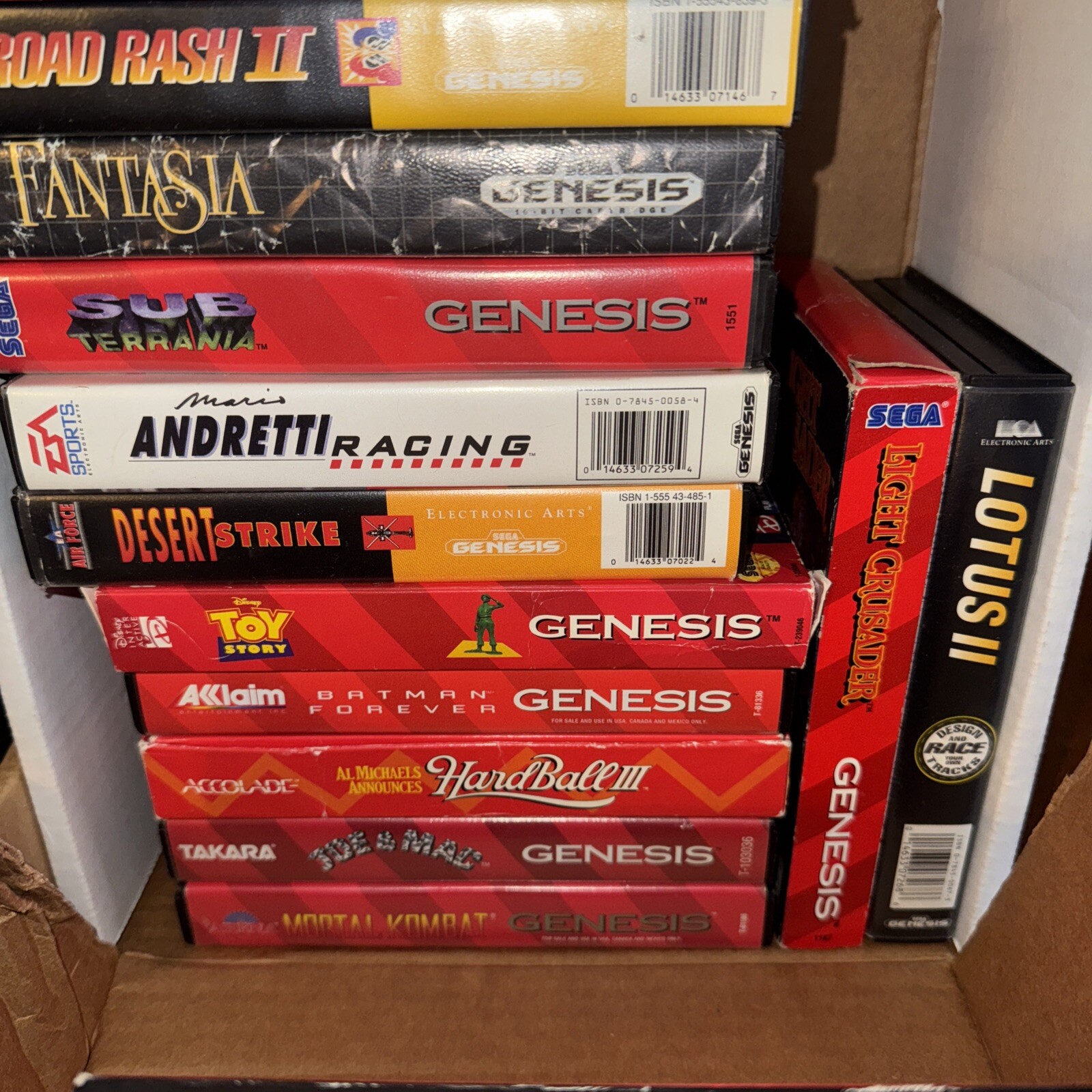 SEGA Genesis Model 3 Core Boxed System Bundle 26 Games Sonic2 Joe & Mac ++++