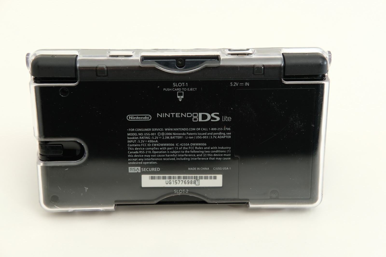 Nintendo DS Lite USG-001 Onyx Black Console w/ nice box ALL OEM matching serial