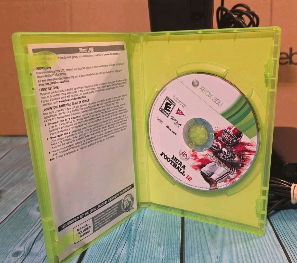 🔥Microsoft Xbox 360 S 320GB Console Bundle Model 1439 W/6 Games🔥