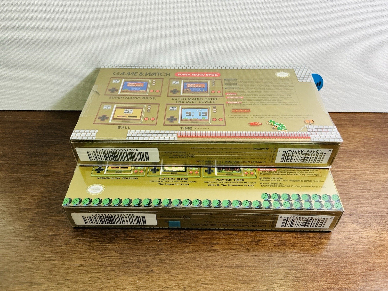NINTENDO GAME AND WATCH SUPER MARIO BROS & LEGEND OF ZELDA COLOR HANDHELD SYSTEM