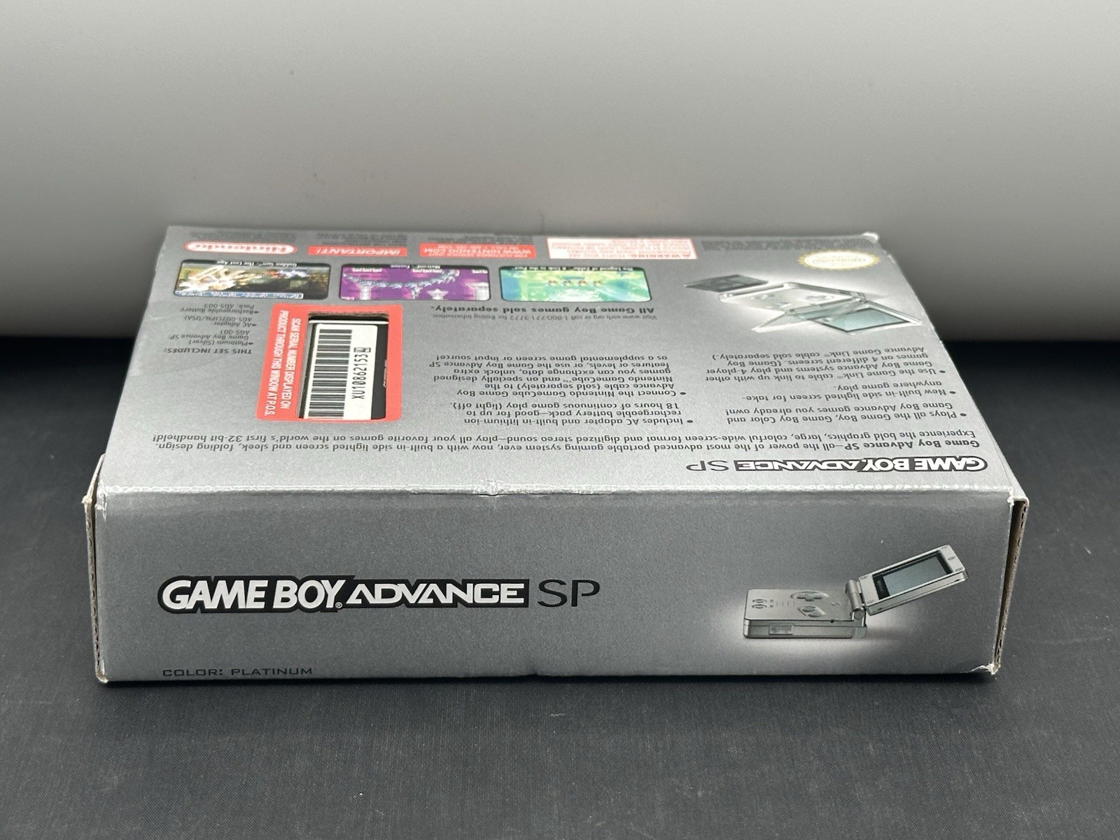 Nintendo Game Boy Advance SP Silver GBA SP Tested Video Game Handheld Console