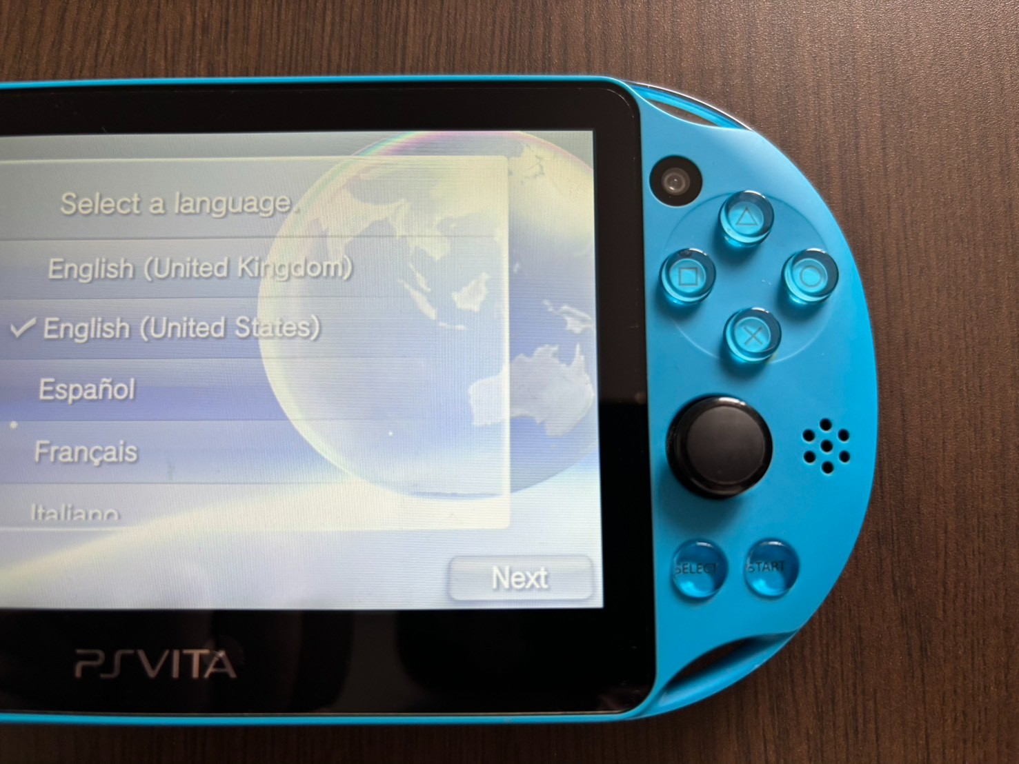 Sony PS Vita PCH-2000 Aqua Blue Console Only Tested Works [Very Good]