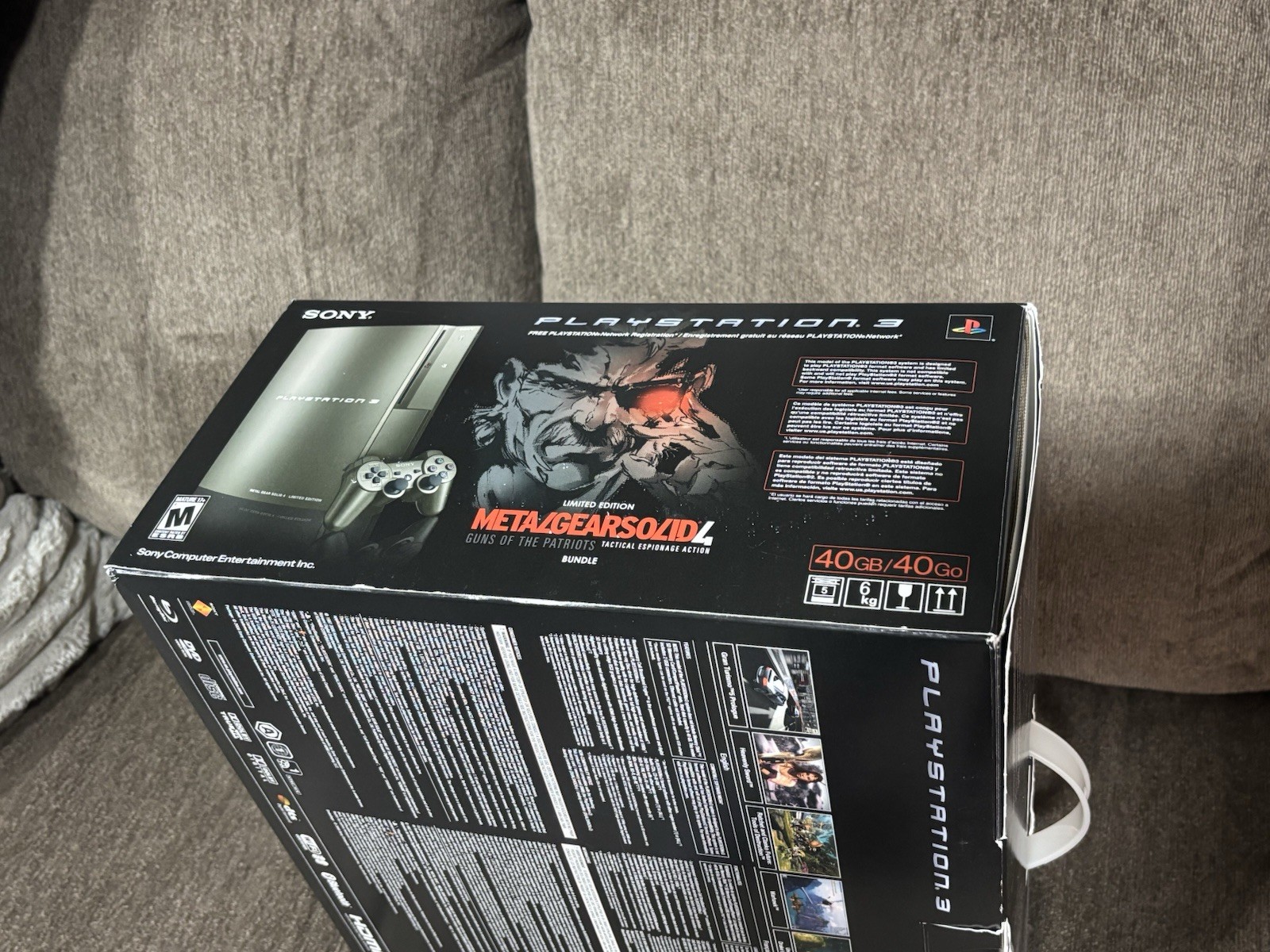 RARE Metal Gear Solid 4 PS3 Console Gunmetal Gray Konami Exclusive Limited Boxed