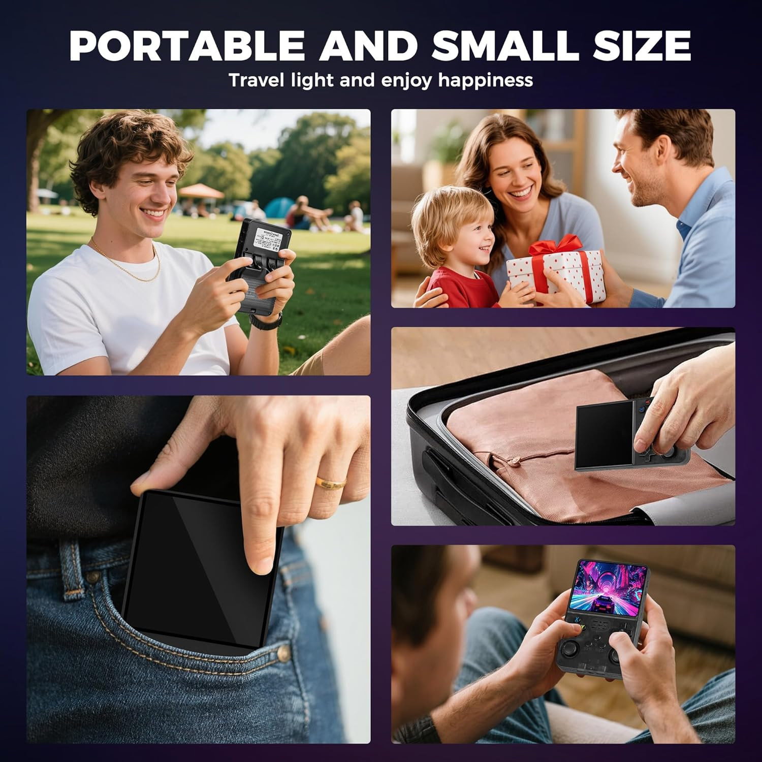 R36S Retro Game Console, Handheld Game Console with 3.5-In IPS HD Screen，Video G