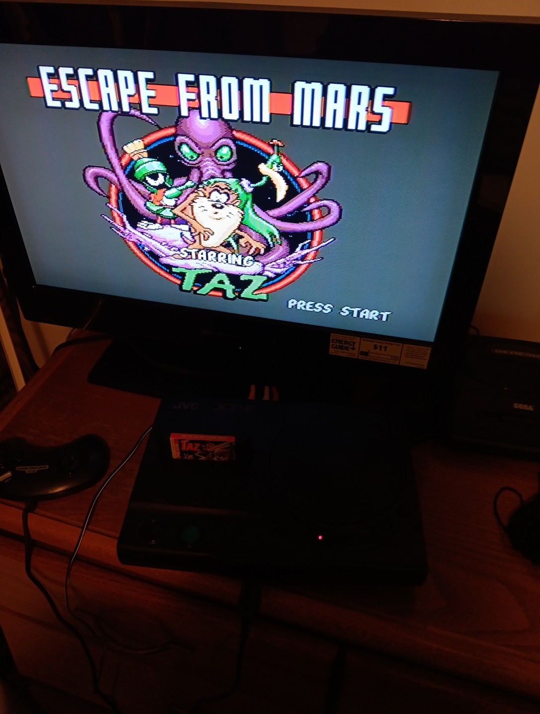 JVC X’ Eye Console Genesis Sega CD With Controller, Cables – Tested and Working