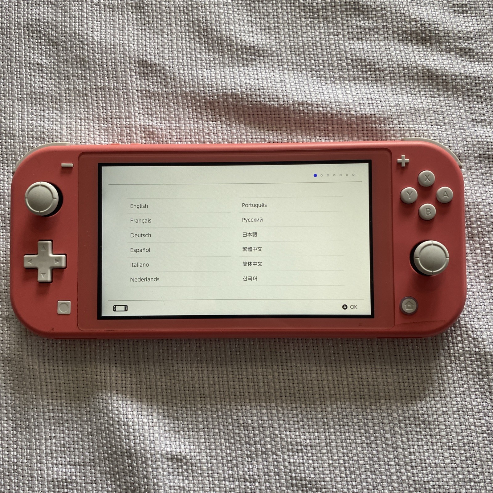 Nintendo Switch Lite Coral Handheld Console tested working