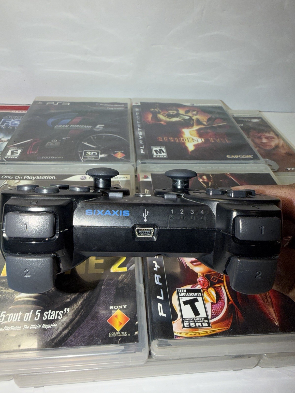 ps3 slim 320gb Console Bundle 10 Games With Controller+Charger Tested