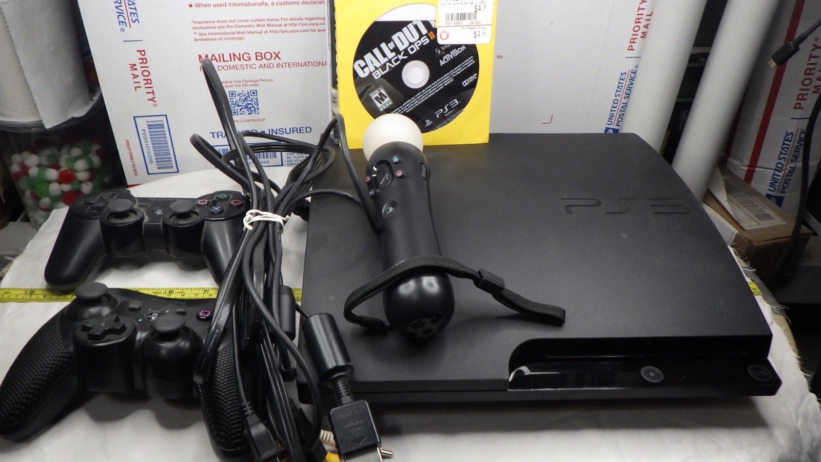 CECH-3001B Sony PlayStation 3 Slim 320GB Video Game Console W Games /Controllers