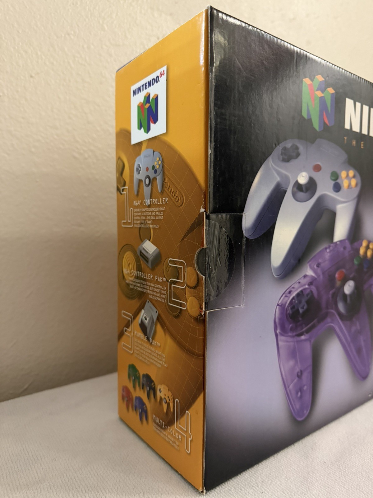 Nintendo 64 N64 Atomic Purple Vintage Video Game Console New, sealed collectable