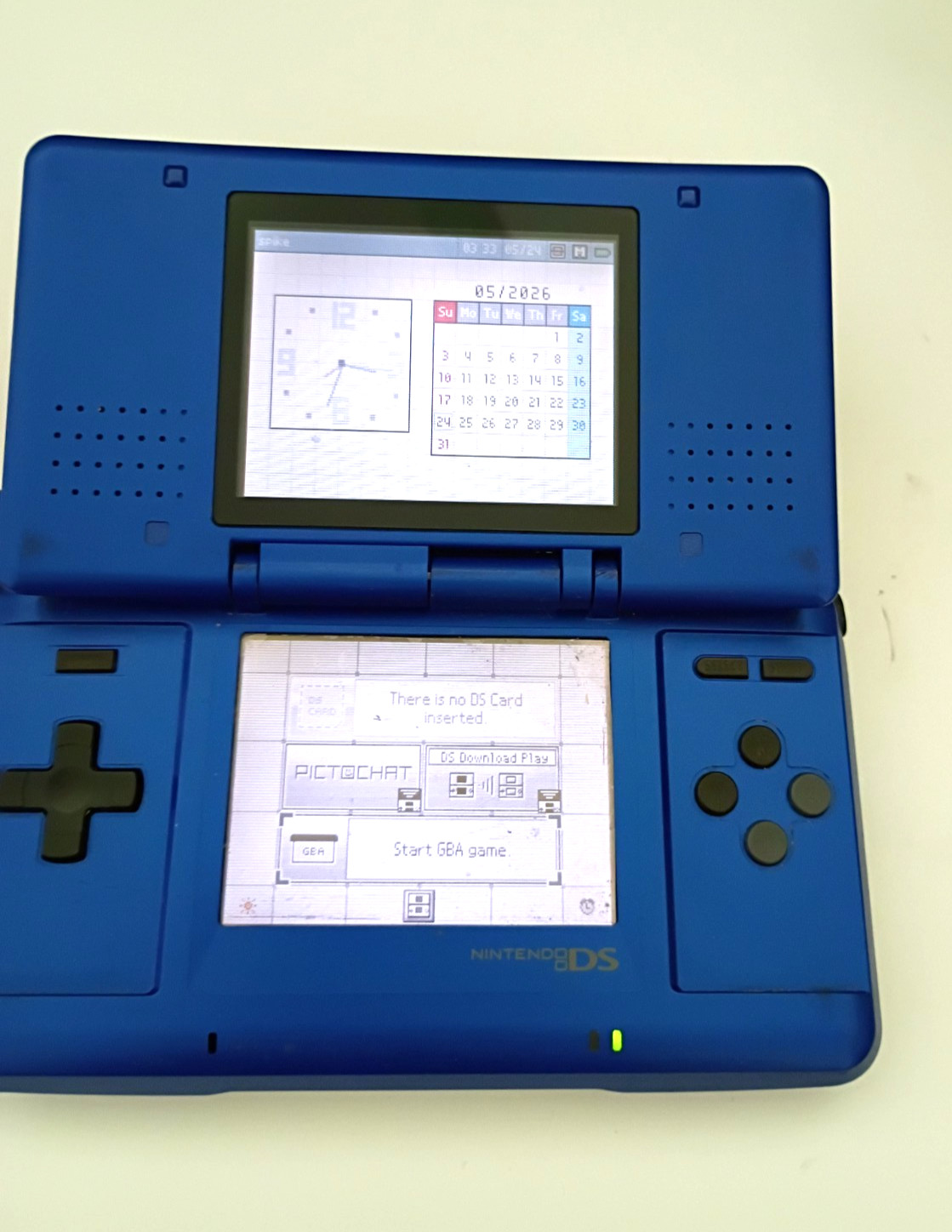 Nintendo DS Model NTR-001 (Cobalt Blue) – Tested And Working Console And Charger