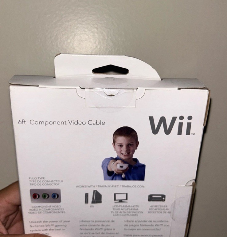 Nintendo Wii Rocketfish Gaming 6 ft. Component Video Cable Brand New