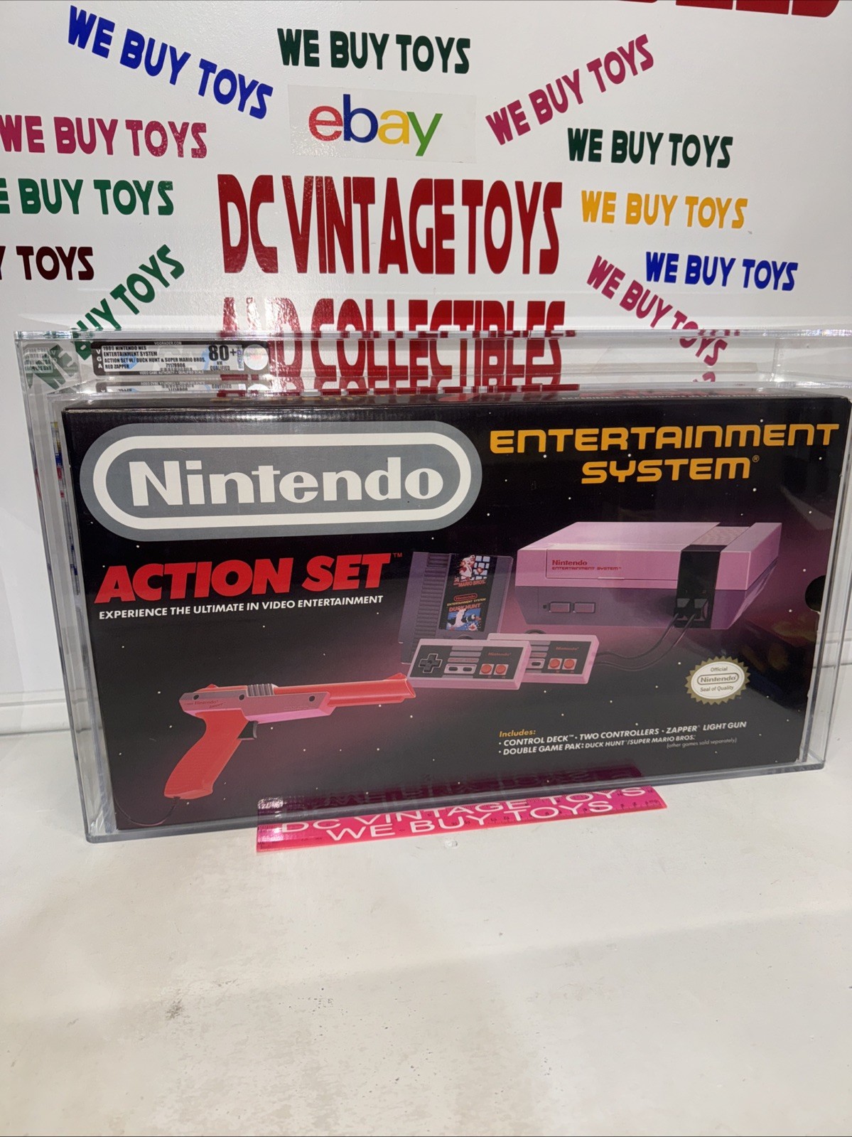 NES Nintendo Action Set Red Zapper System Console VGA Grade 80 + NEW 🔥AFA 🔥