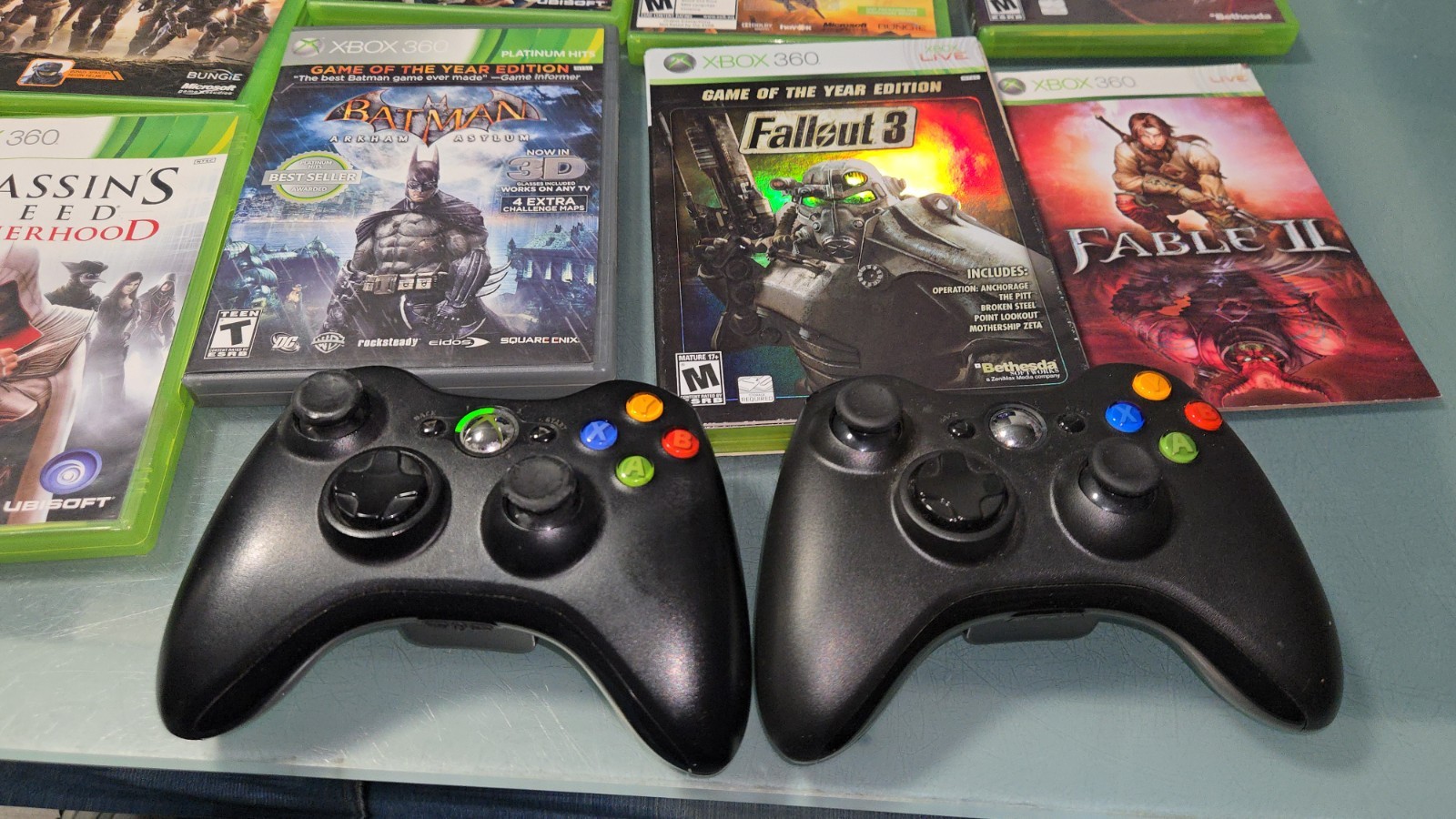 Microsoft Xbox 360 S 250GB Black Console Model 1439 + 9 Games READ