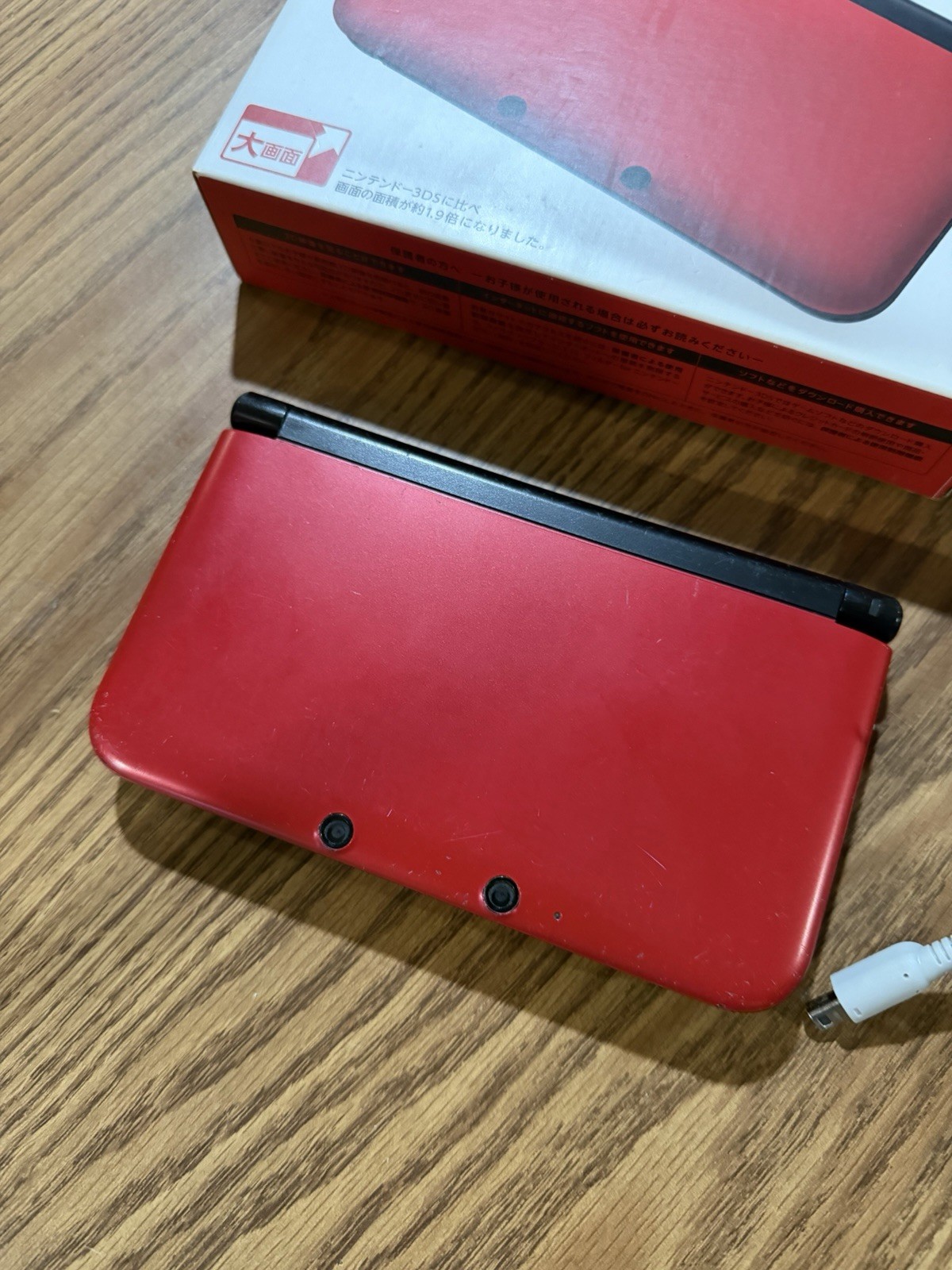 3DS LL Red Black Console in Box Nintendo English, Region Free, 32GB, Games *3D*