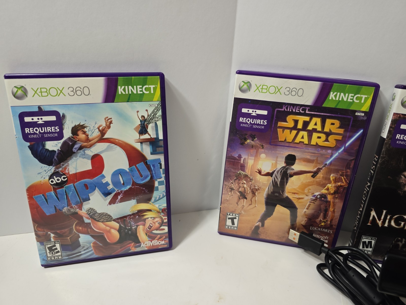 Xbox 360 Kinect Bundle With 8 Games! ALL GAMES TESTED! SHIPS FREE 🔥