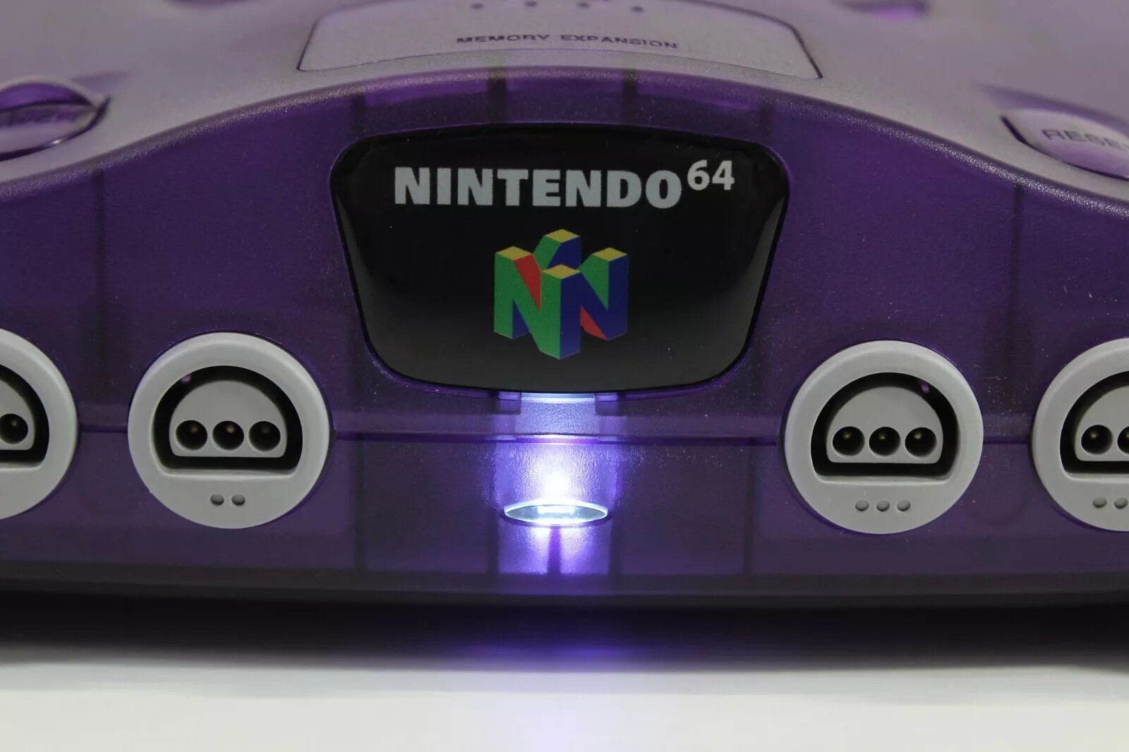 Nintendo 64 Clear Purple Console NTSC REGION FREE N64 Controller AC AV Bundle