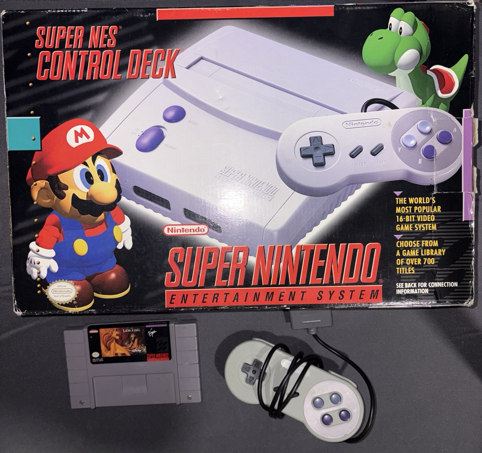Super Nintendo (SNES) Jr. with extras CIB Clean!! With Game And 2nd Controller