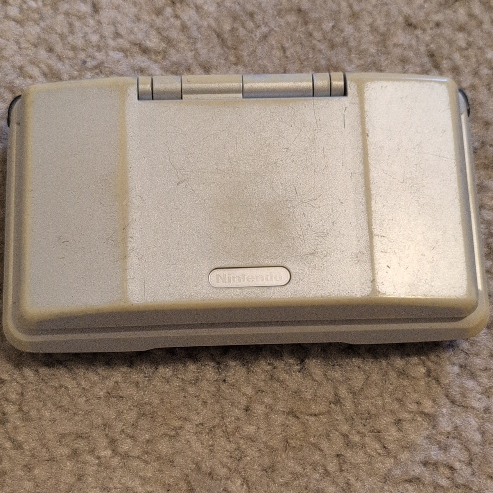 Nintendo DS NTR-001 Silver Handheld Console Tested Region Free NO STYLUS/CHARGER