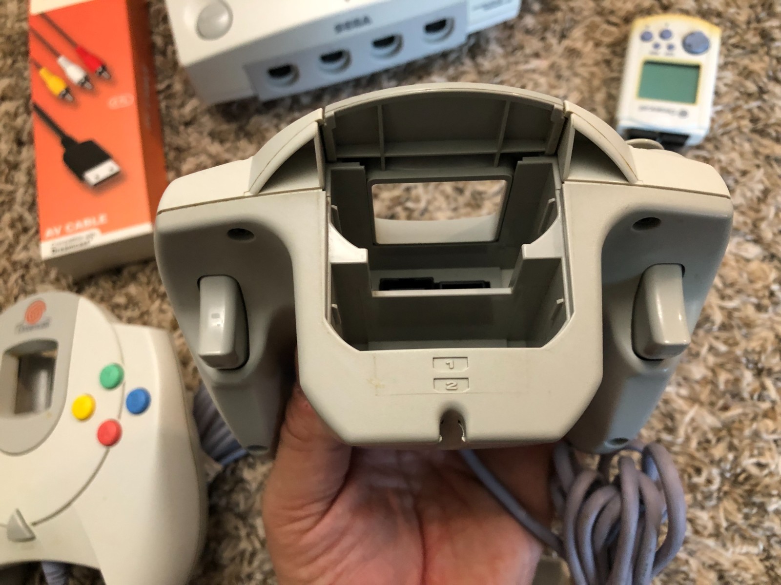 Sega Dreamcast Console System HKT-3020 With 2 Controllers & Memory Card TESTED!