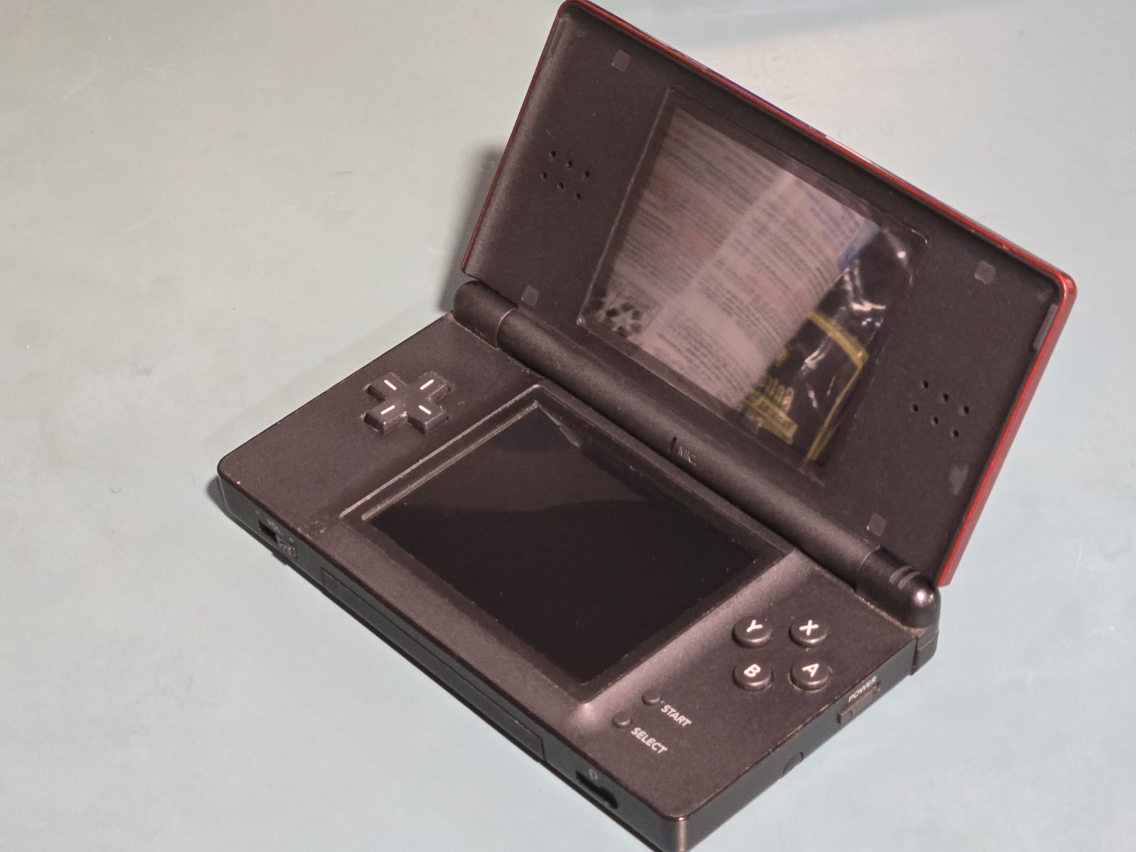 Nintendo DS Lite Crimson Red/Black Tested Working Great Condition!