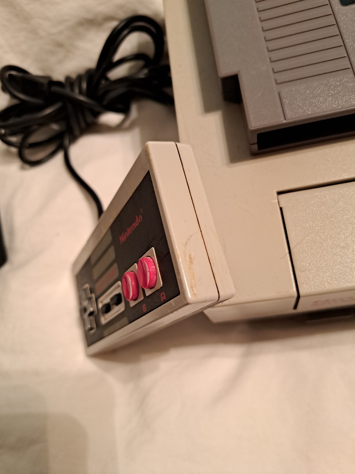ORIGINAL NINTENDO NES CONSOLE BUNDLE CORDS CONTROLLER **UNTESTED AS-IS**
