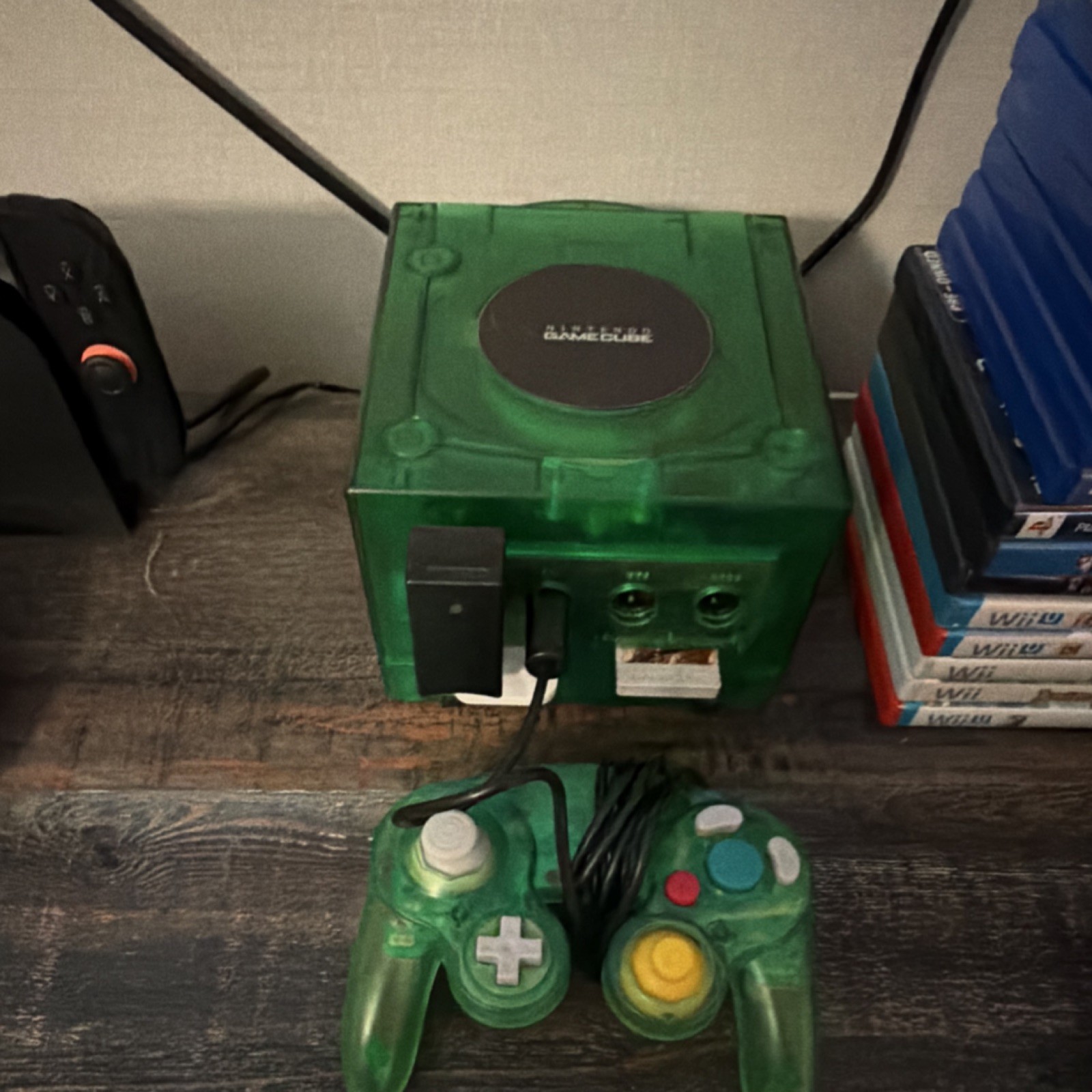 Nintendo GameCube DOL-001 Custom Green/Black Console Bundle w/ 2 controllers