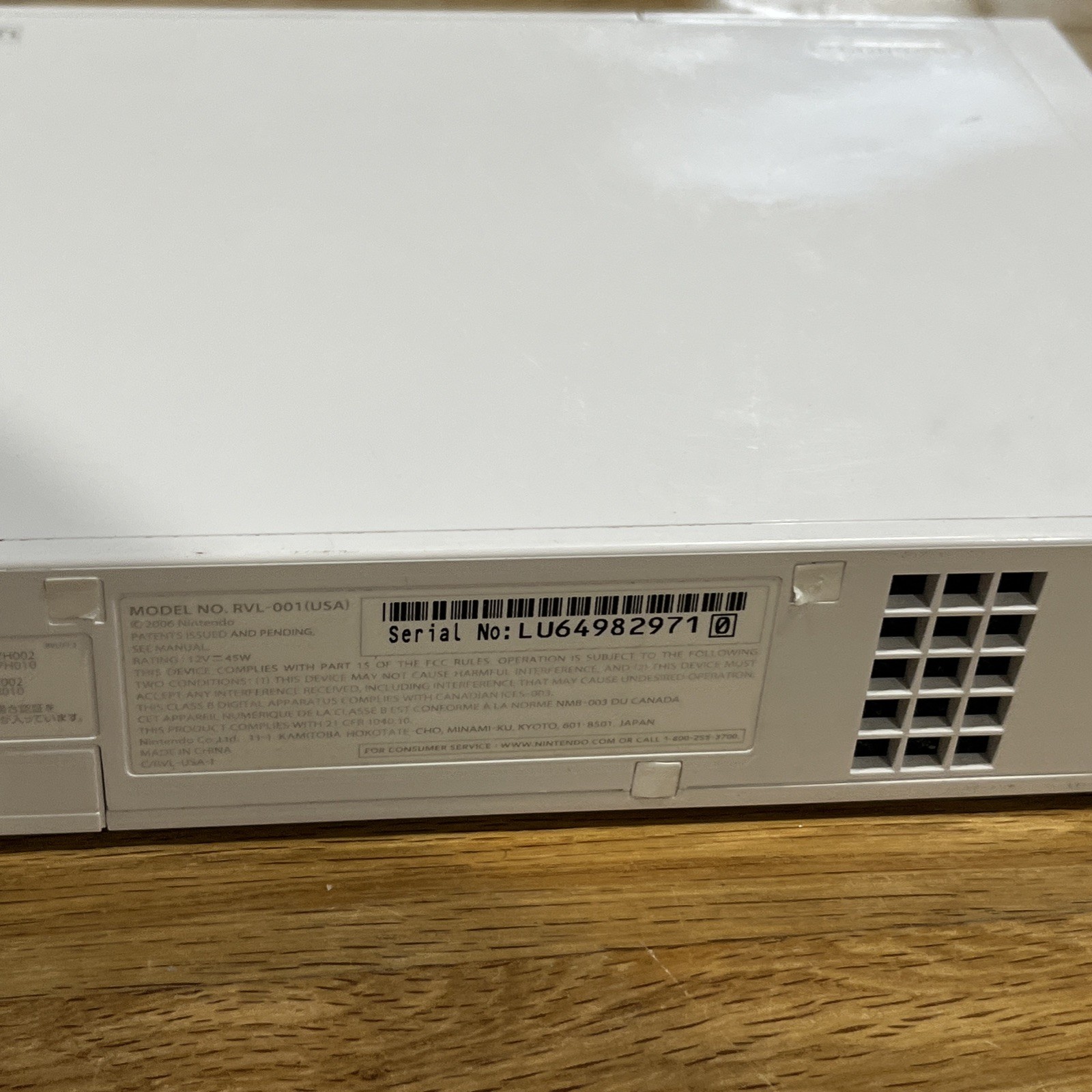 Nintendo Wii RVL-001 512 MB Home Console – White Tested And Working