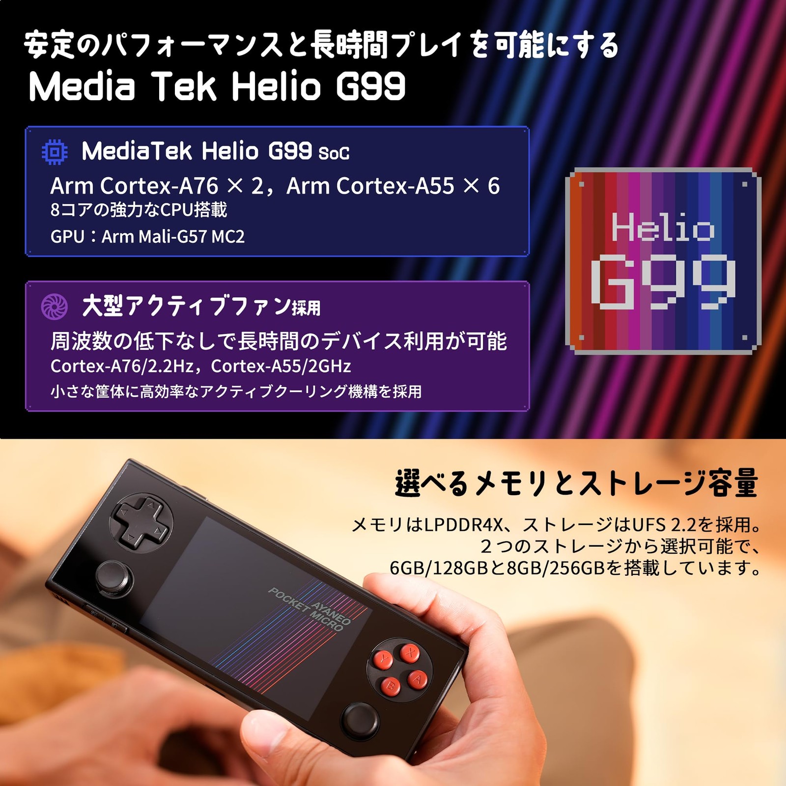 AYANEO POCKET MICRO Android Handheld Gaming Device CIB Tested Working DDP