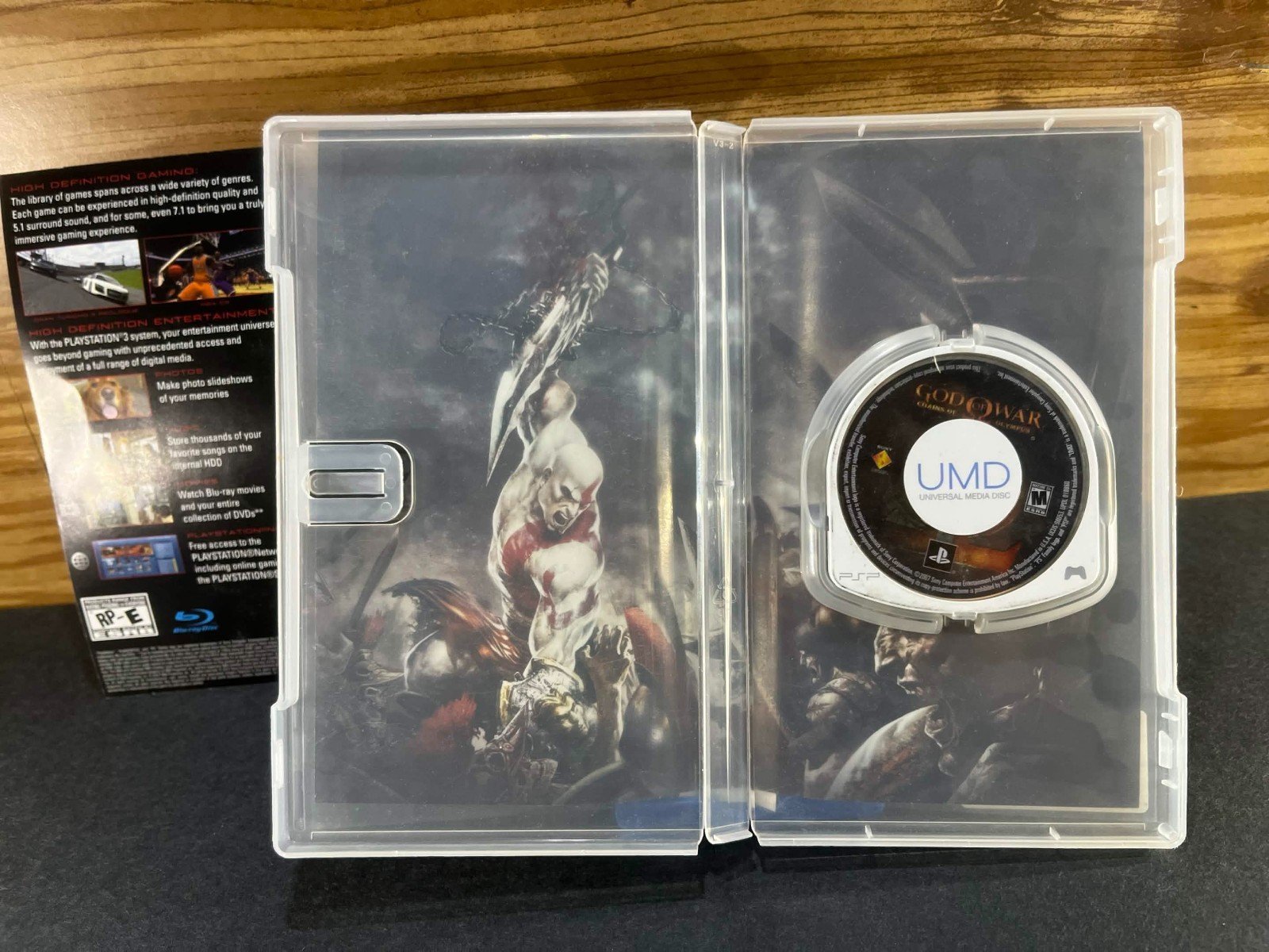 Sony PSP-3001 Console + God of War Chains of Olympus UMD Game Untested