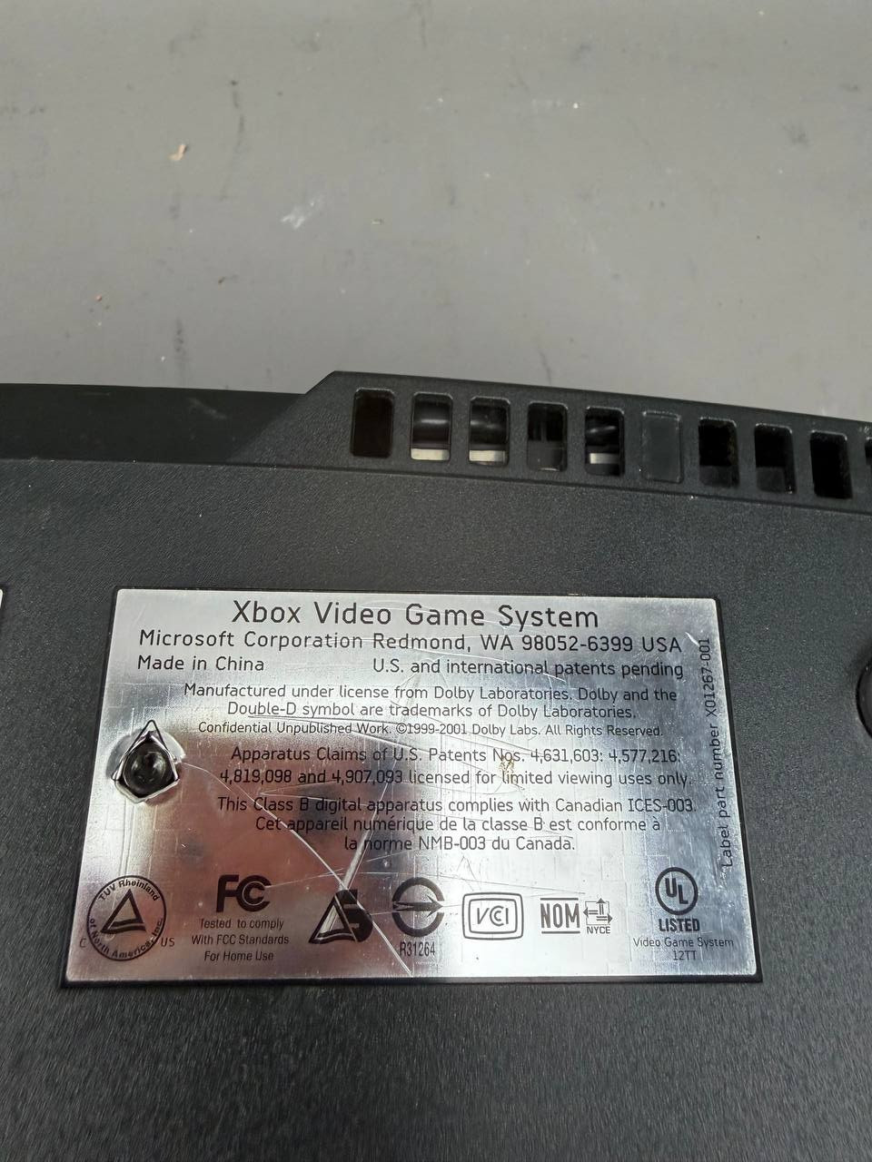 Microsoft Xbox Original Console Black Gaming System *READ*